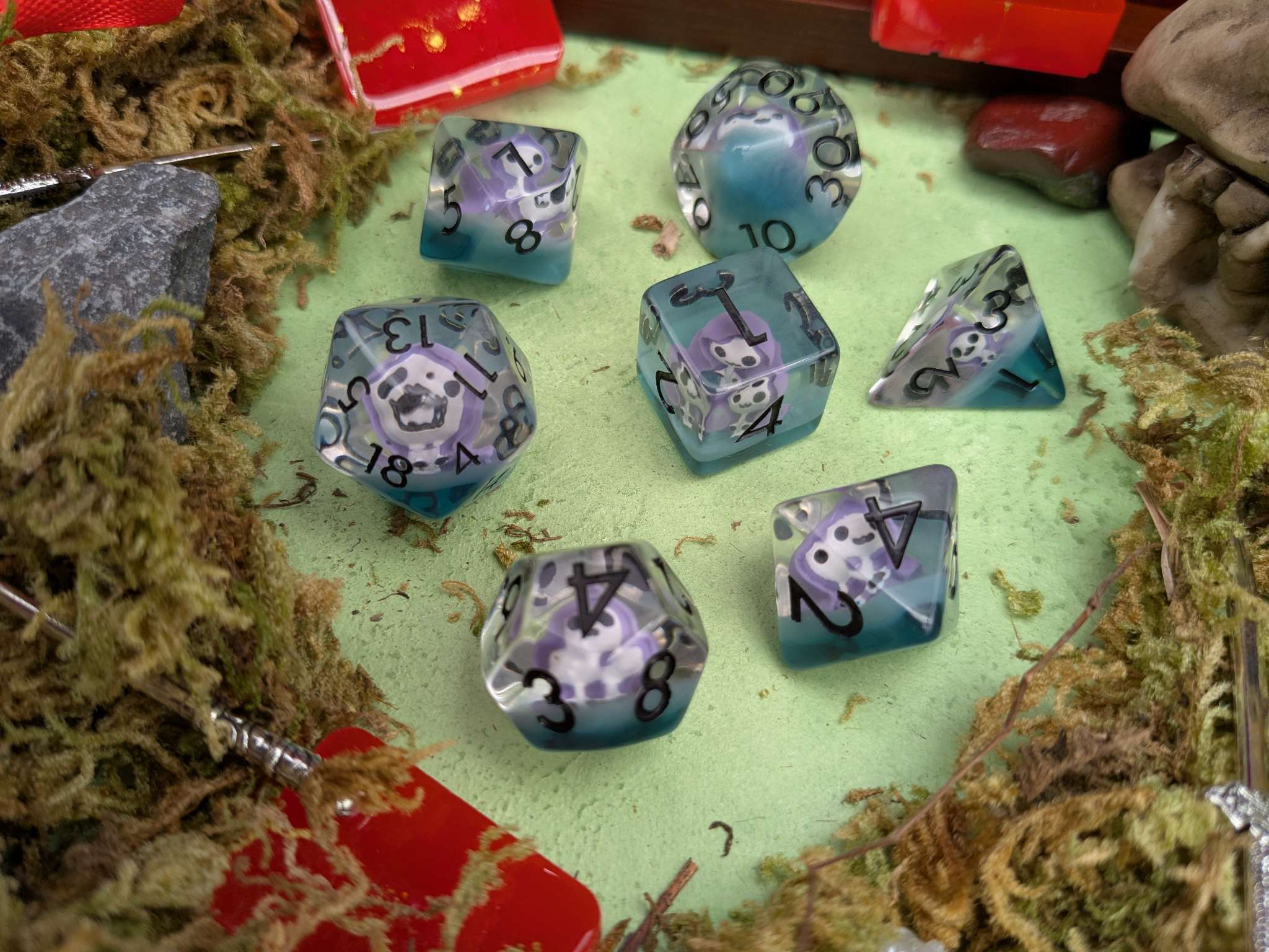 Purple Grim Reaper Dice Set - Image 2
