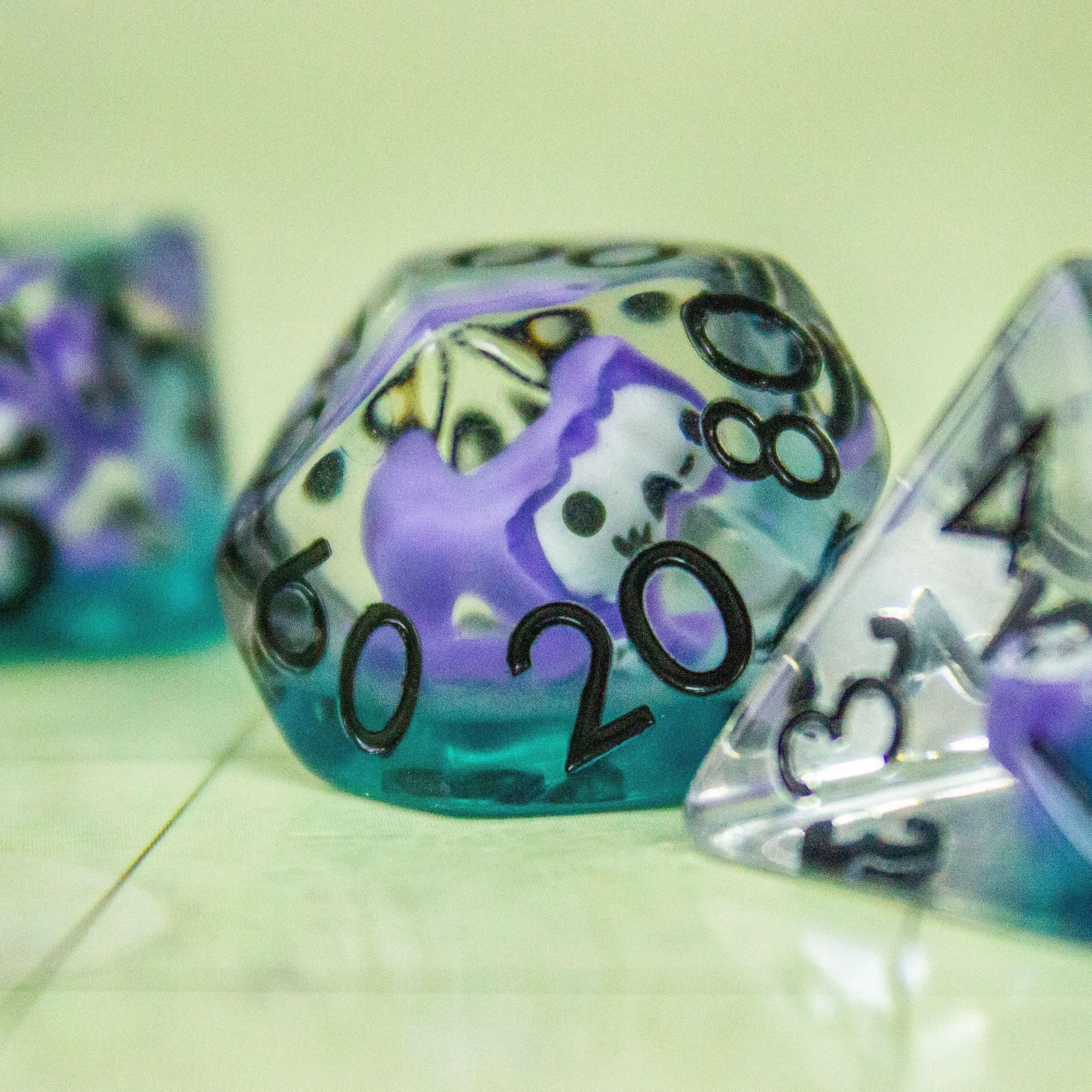 Purple Grim Reaper Dice Set - Image 5