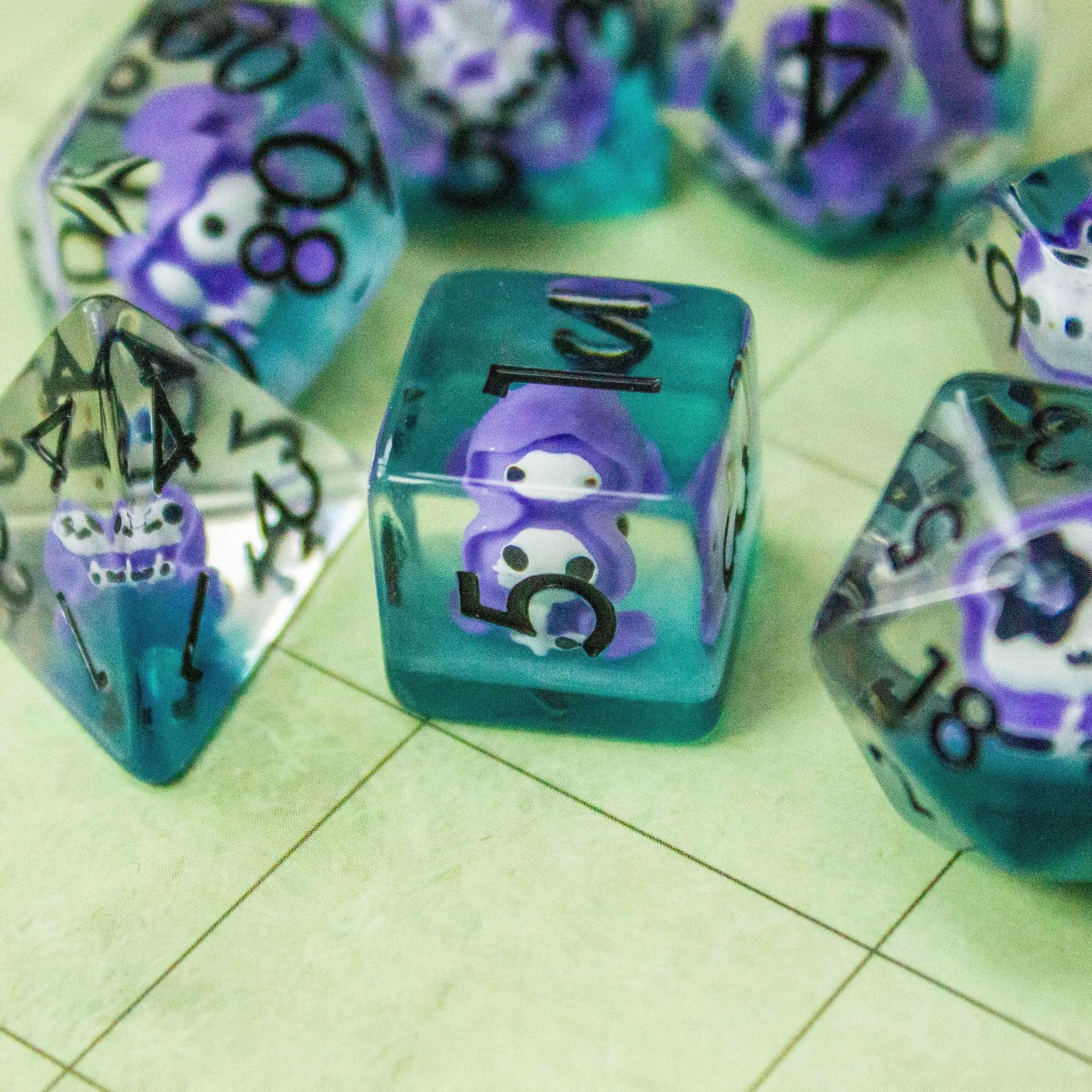 Purple Grim Reaper Dice Set - Image 8