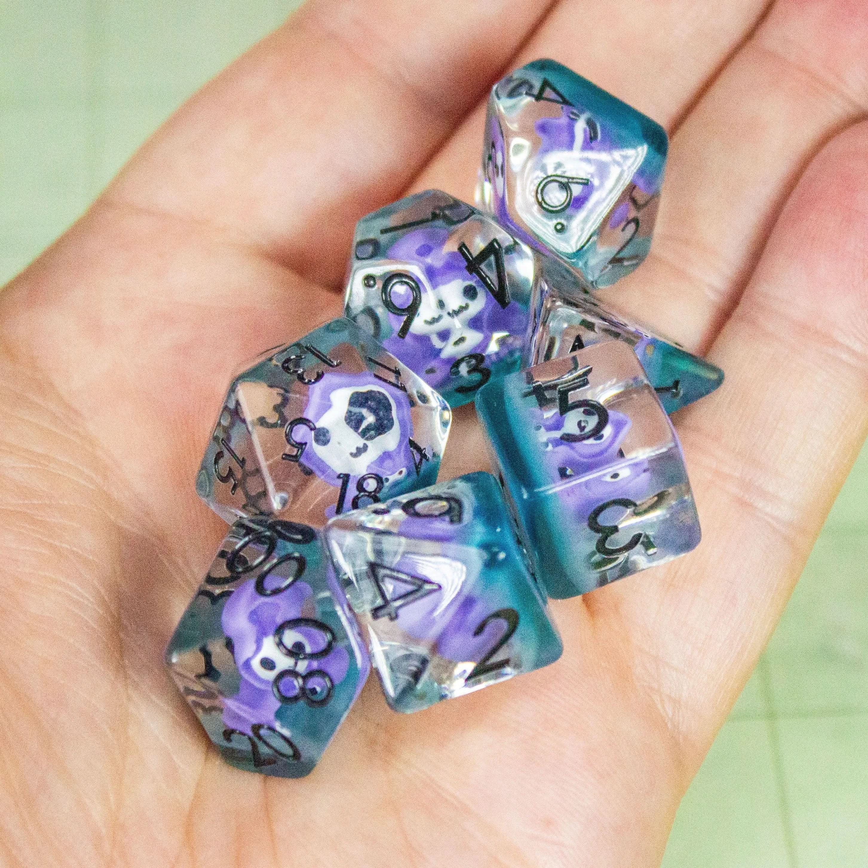 Purple Grim Reaper Dice Set - Image 9