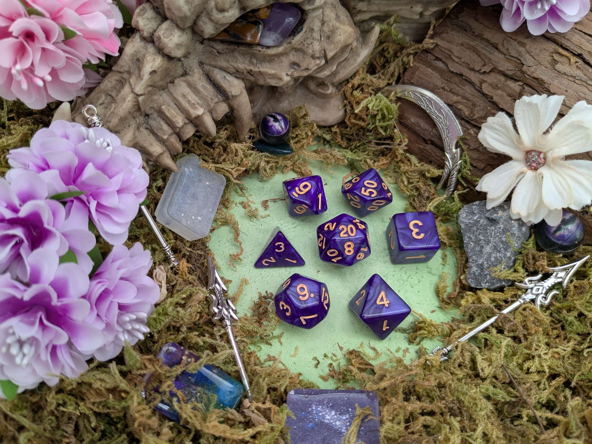 Purple Pearl Dice Set - Image 2