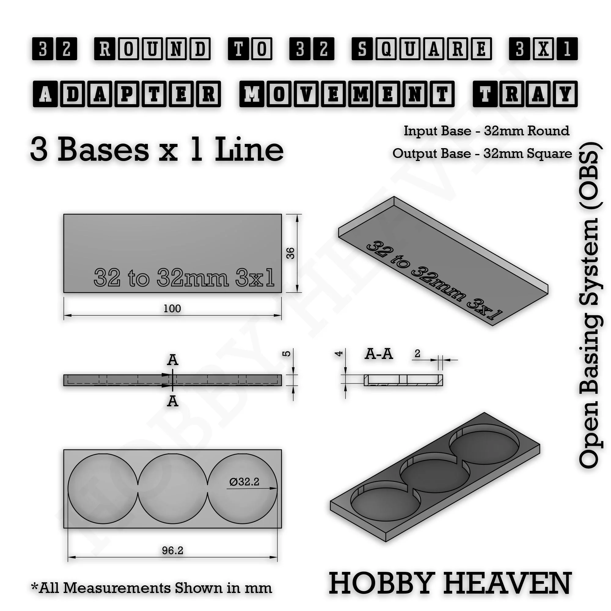 Round to Square Movement Trays Adapters for Tabletop Games - Image 108