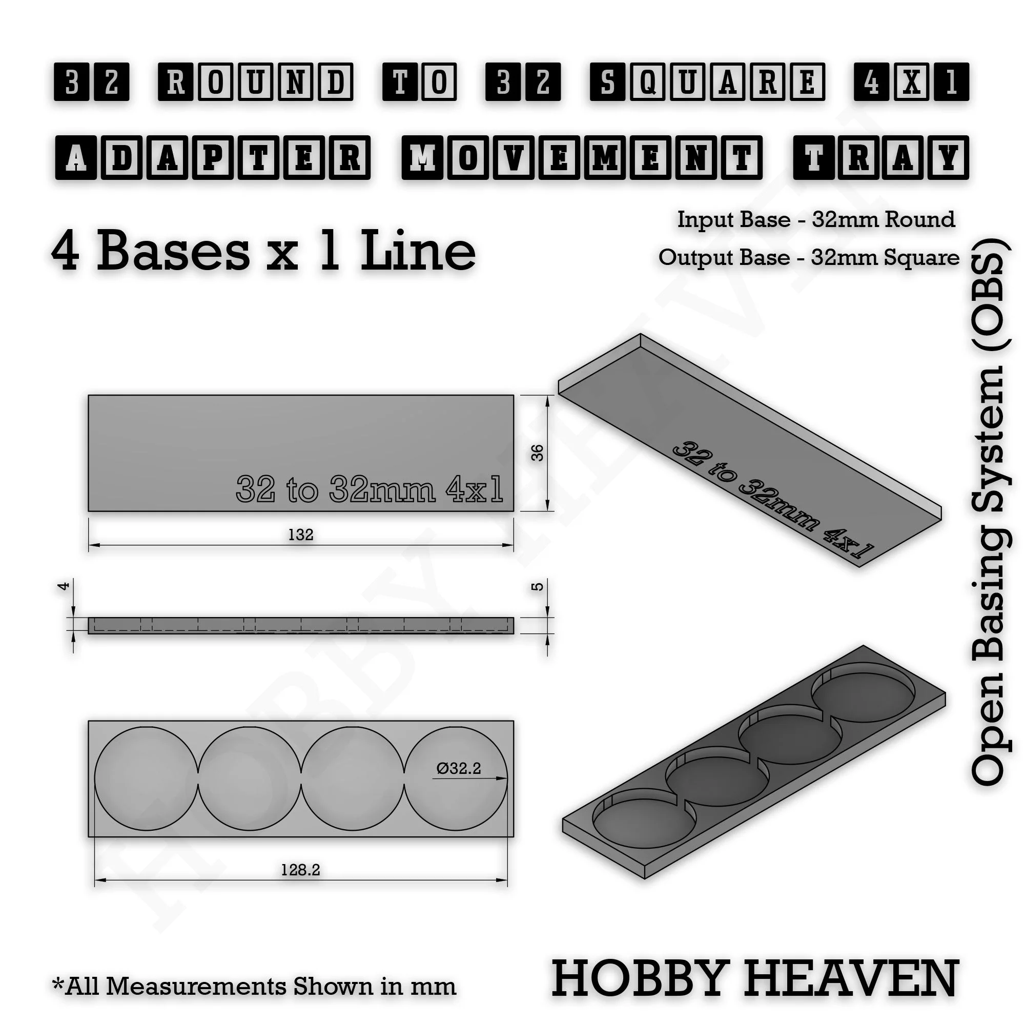 Round to Square Movement Trays Adapters for Tabletop Games - Image 114