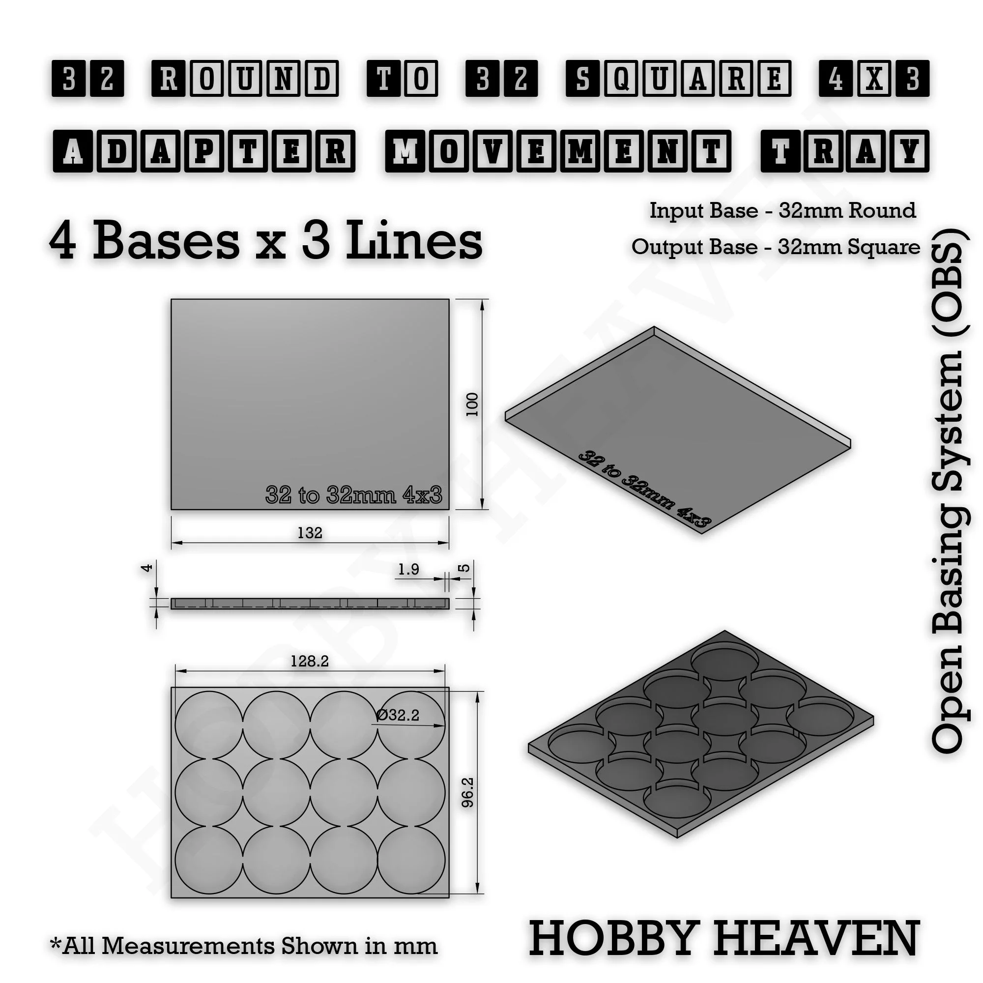 Round to Square Movement Trays Adapters for Tabletop Games - Image 118