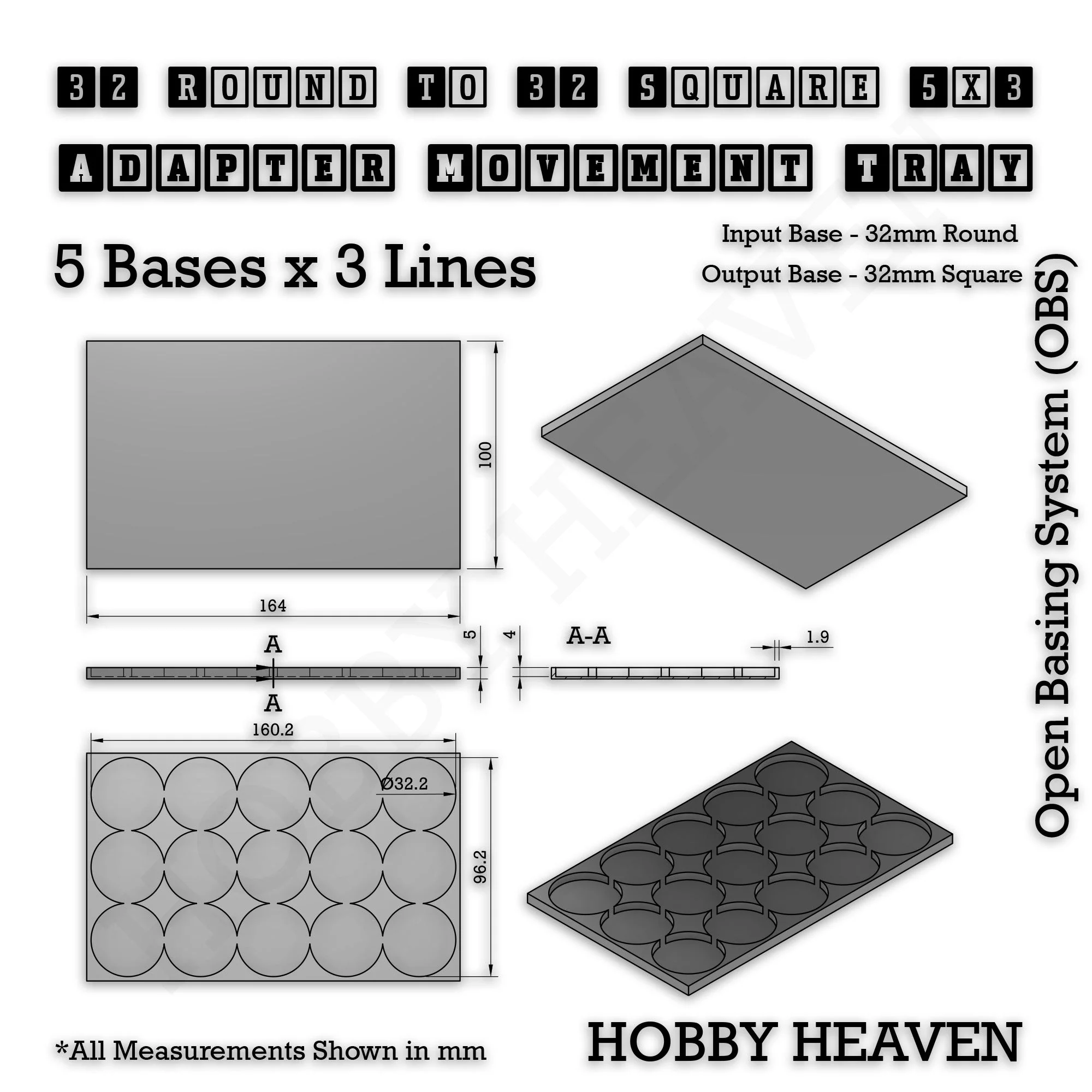 Round to Square Movement Trays Adapters for Tabletop Games - Image 126
