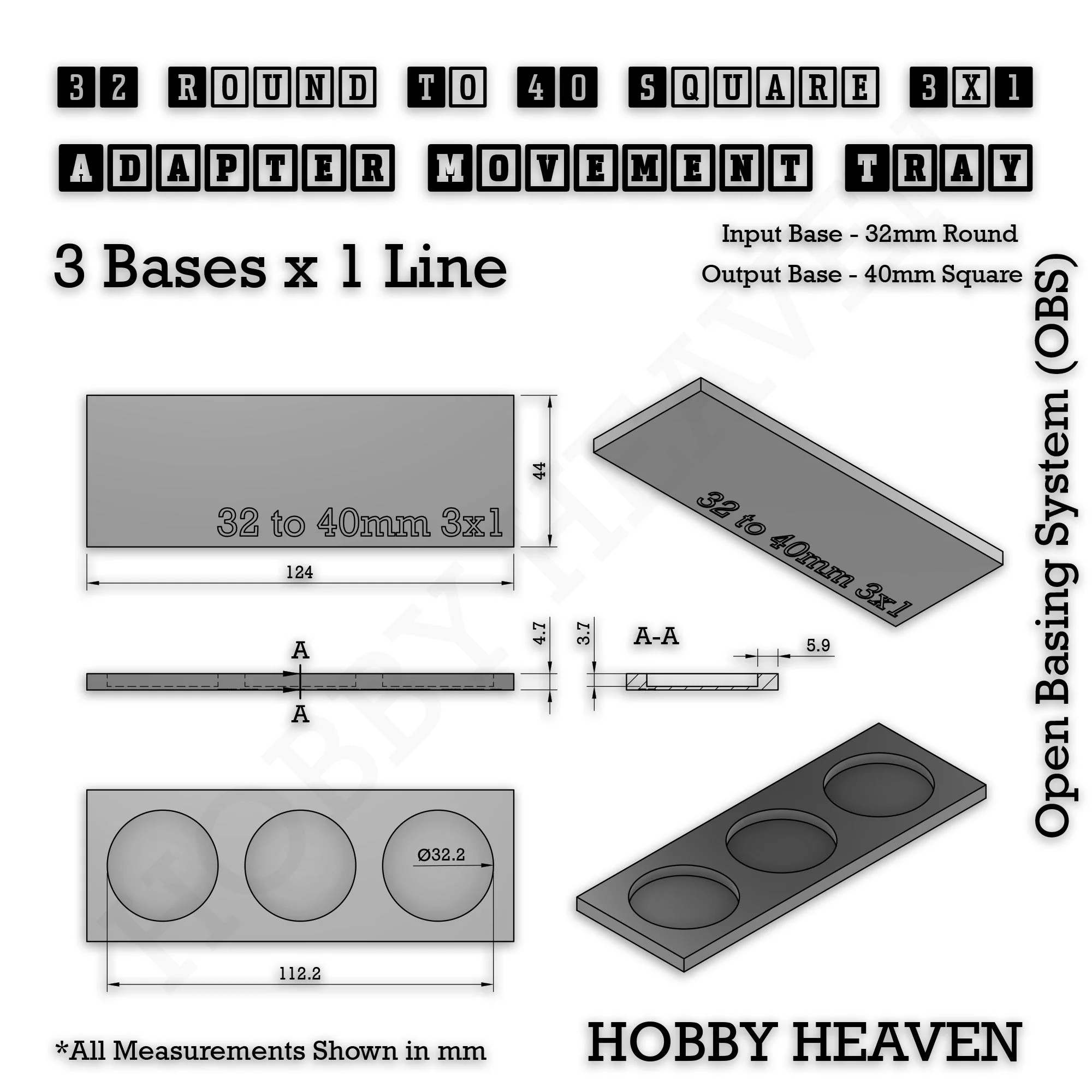 Round to Square Movement Trays Adapters for Tabletop Games - Image 135
