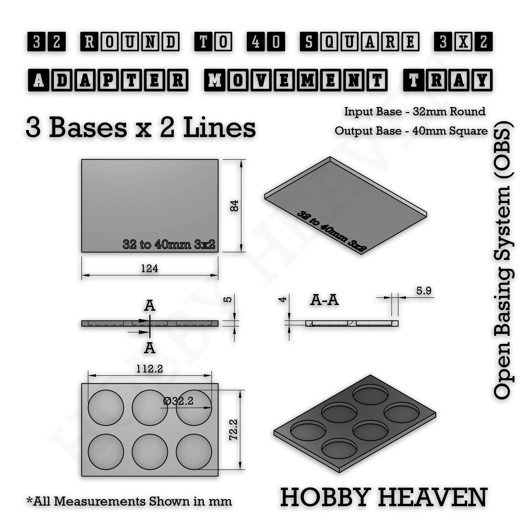 Round to Square Movement Trays Adapters for Tabletop Games - Image 137