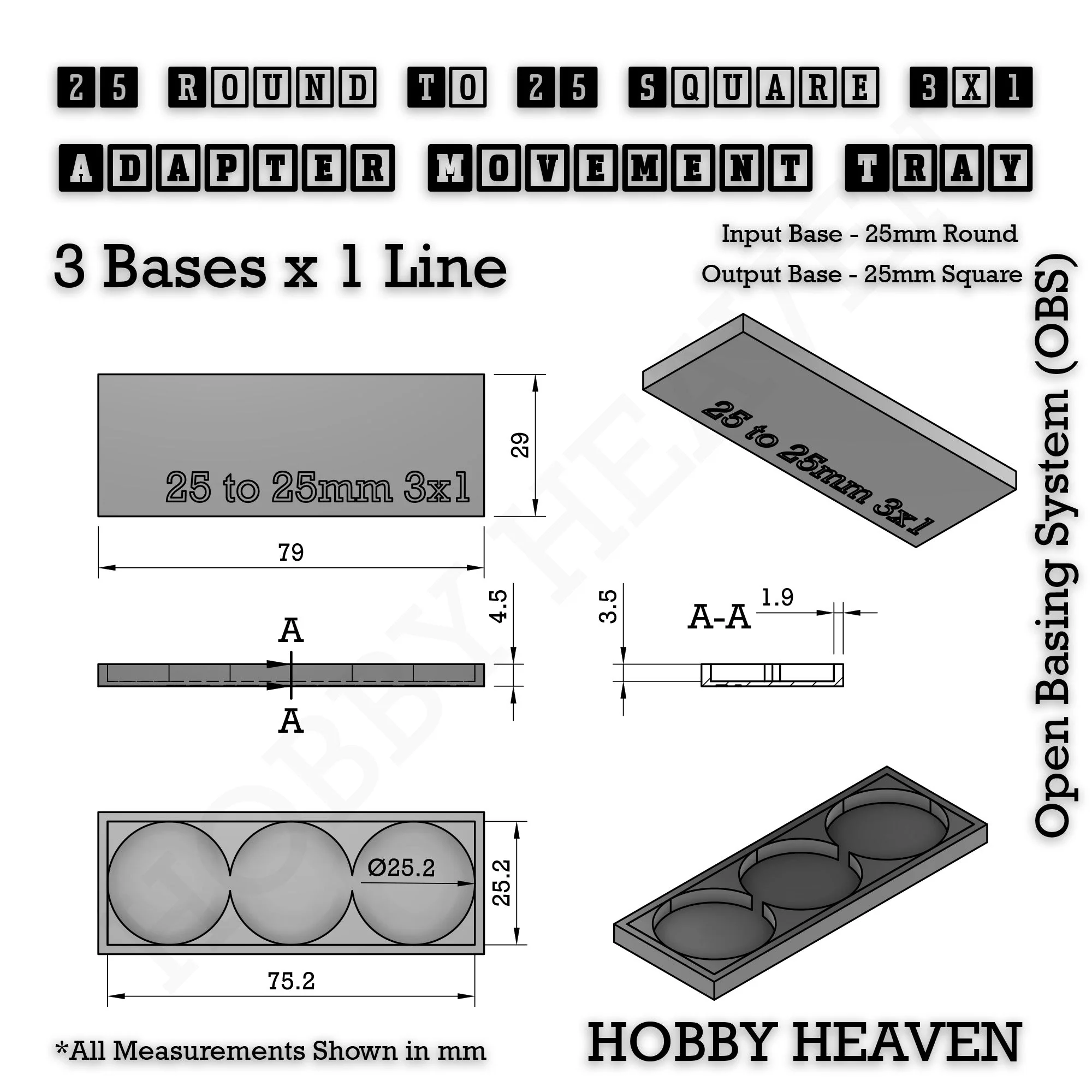 Round to Square Movement Trays Adapters for Tabletop Games - Image 15
