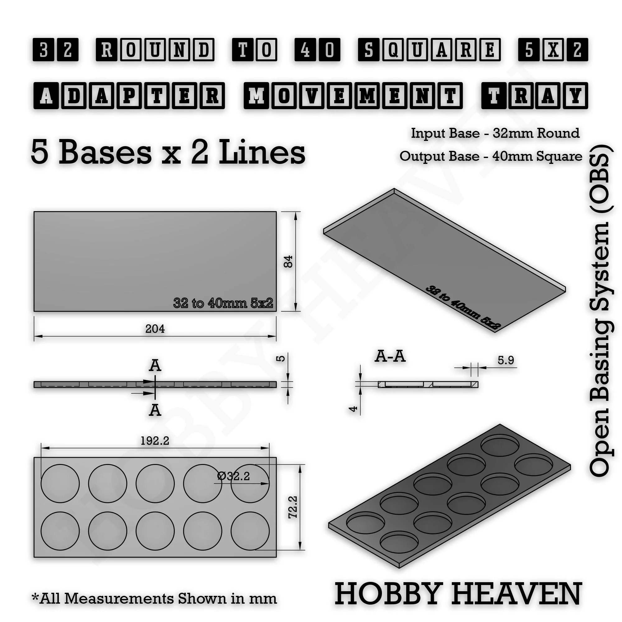 Round to Square Movement Trays Adapters for Tabletop Games - Image 152
