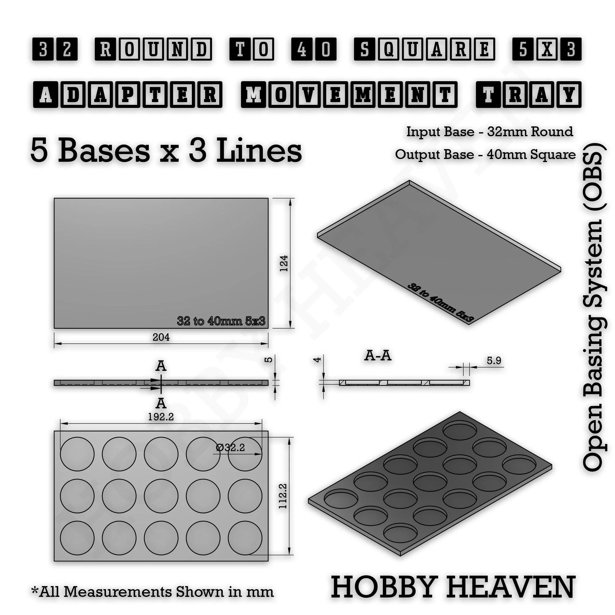Round to Square Movement Trays Adapters for Tabletop Games - Image 153