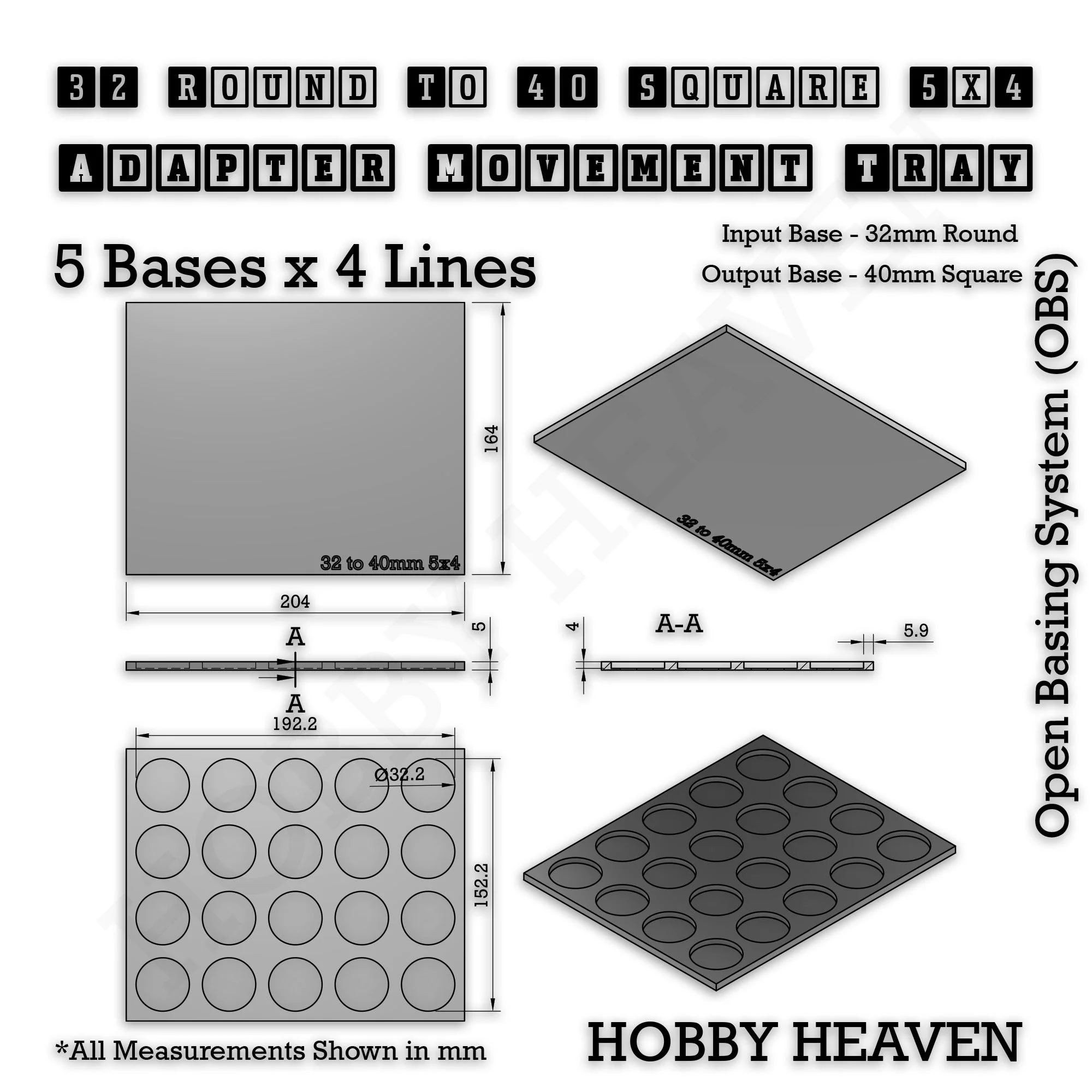 Round to Square Movement Trays Adapters for Tabletop Games - Image 156