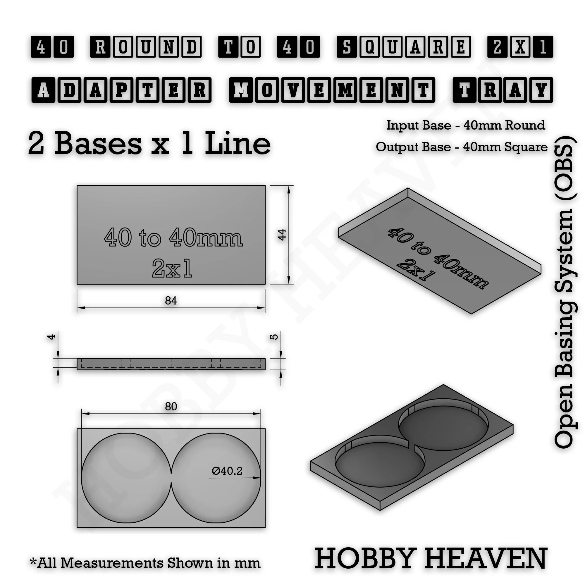 Round to Square Movement Trays Adapters for Tabletop Games - Image 160