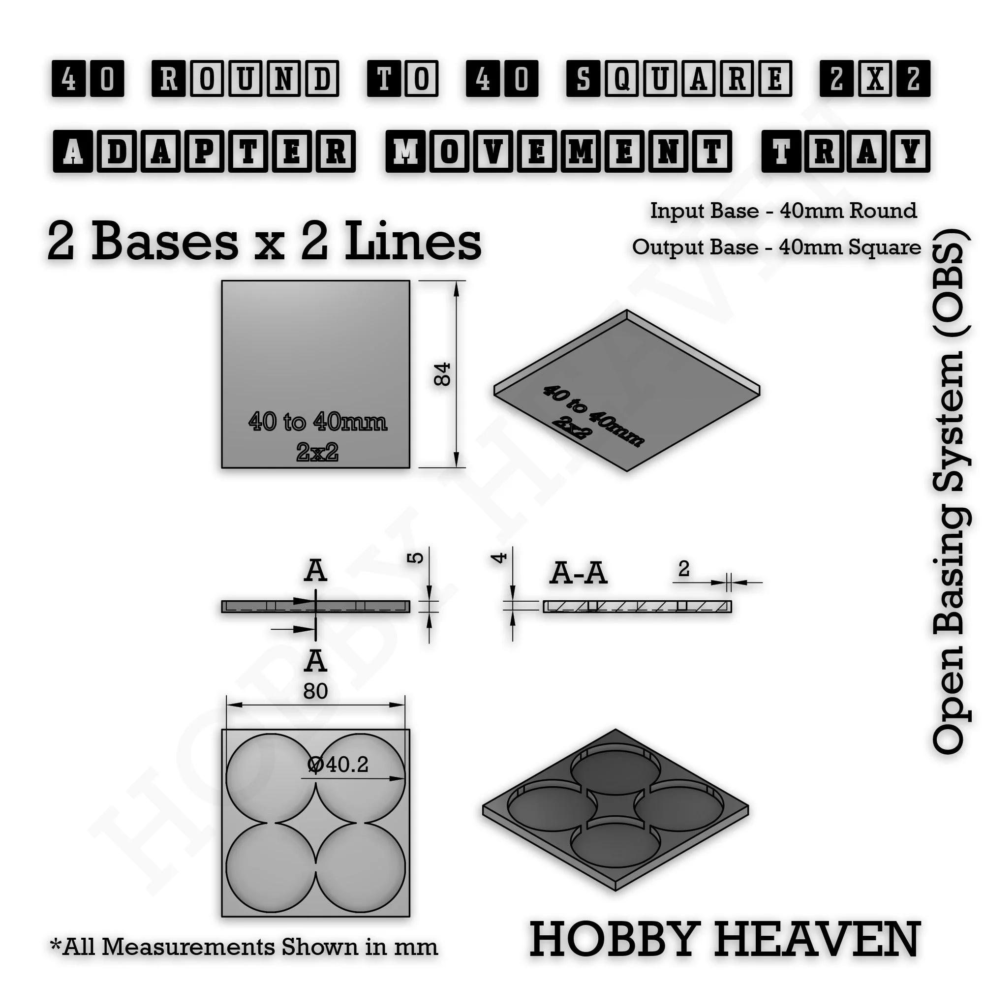 Round to Square Movement Trays Adapters for Tabletop Games - Image 161