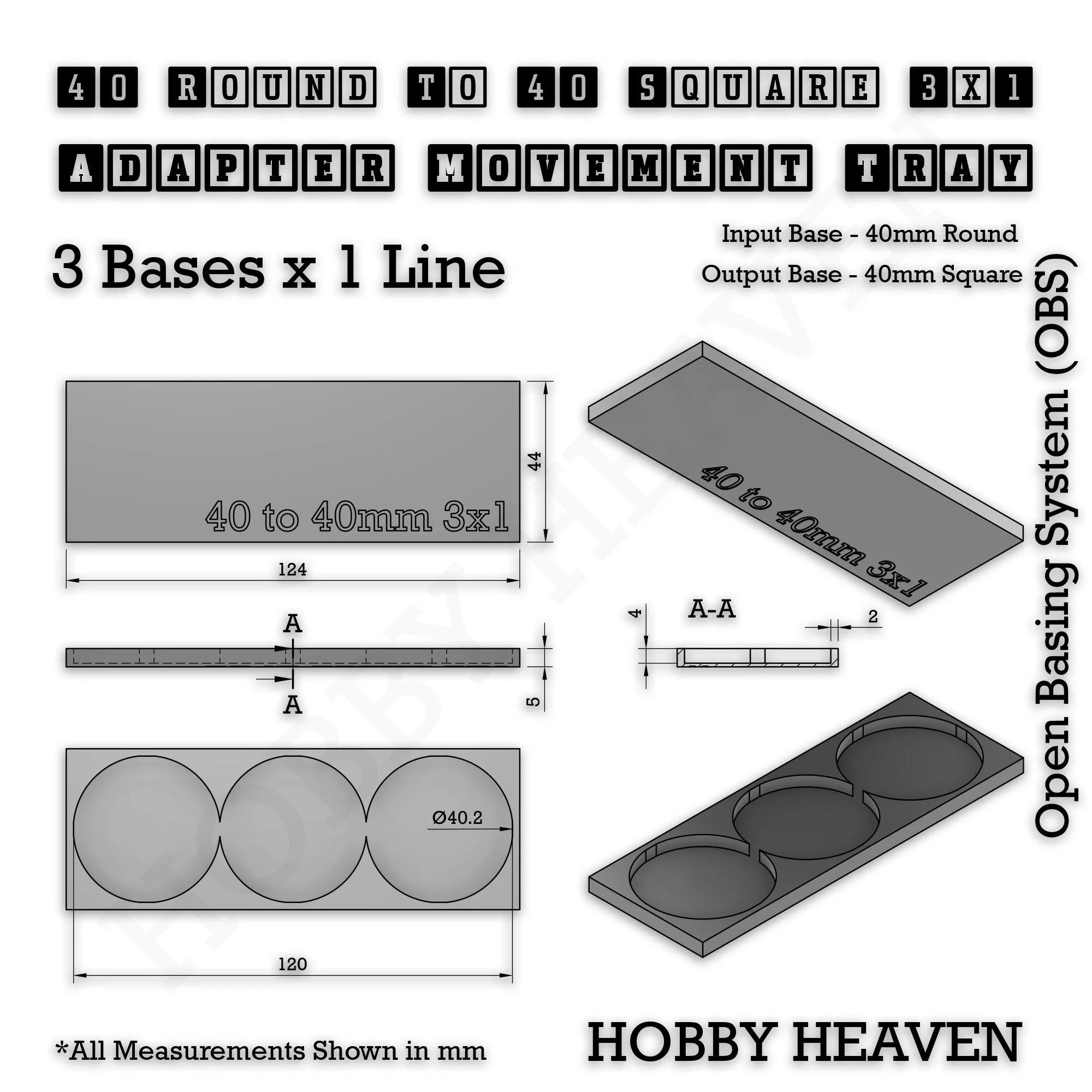 Round to Square Movement Trays Adapters for Tabletop Games - Image 164