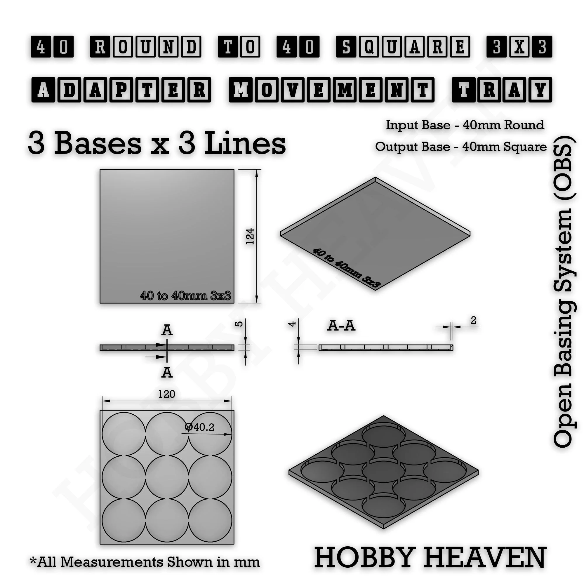 Round to Square Movement Trays Adapters for Tabletop Games - Image 168