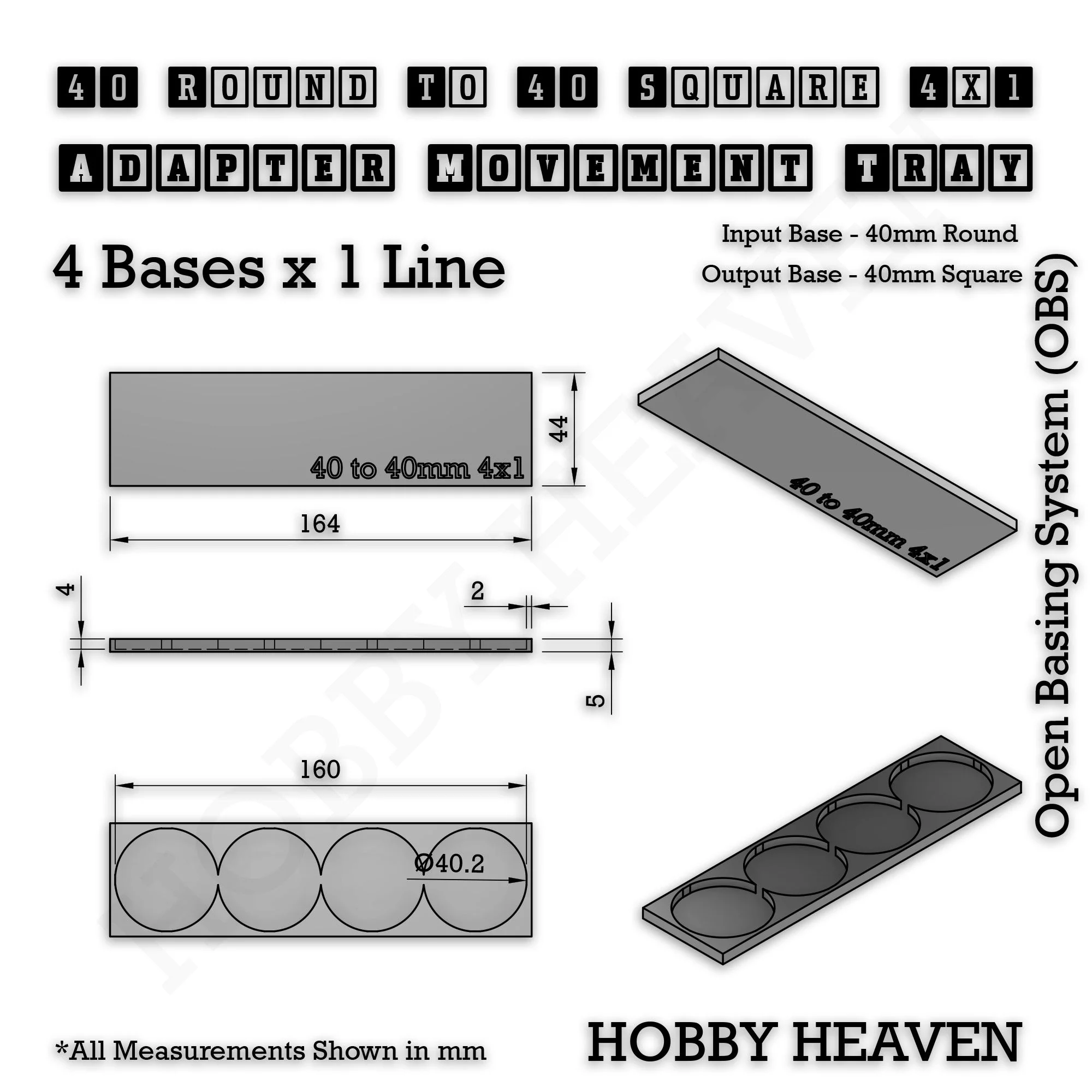 Round to Square Movement Trays Adapters for Tabletop Games - Image 170