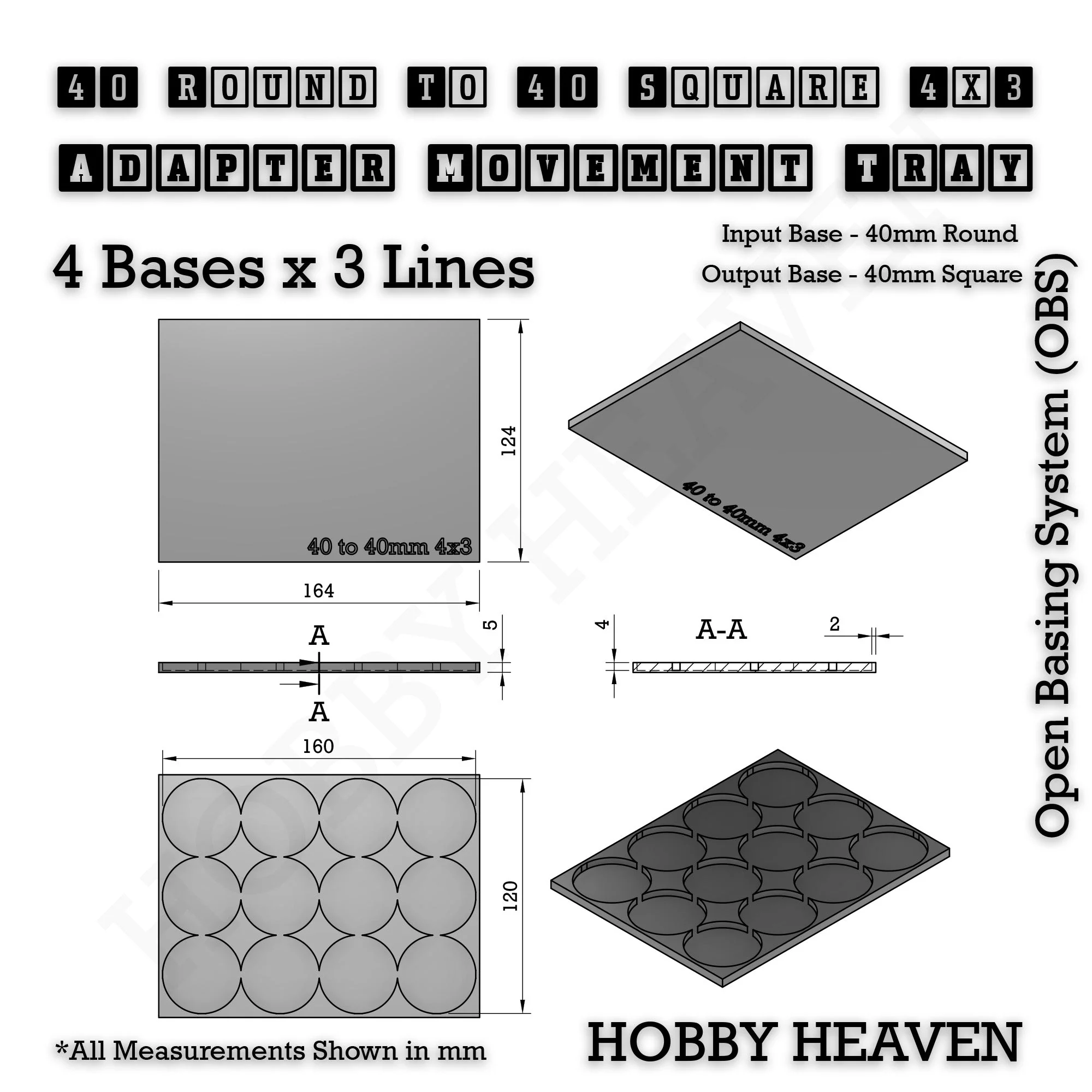 Round to Square Movement Trays Adapters for Tabletop Games - Image 173