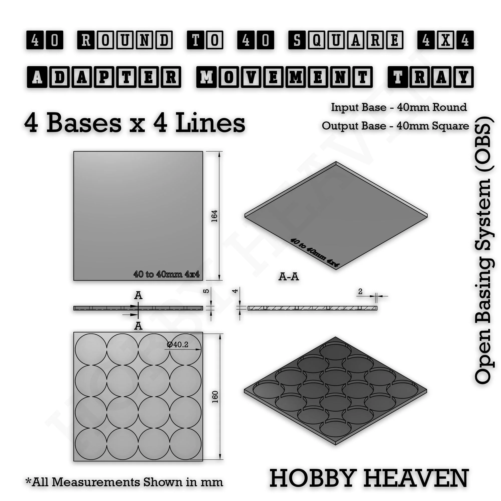 Round to Square Movement Trays Adapters for Tabletop Games - Image 175