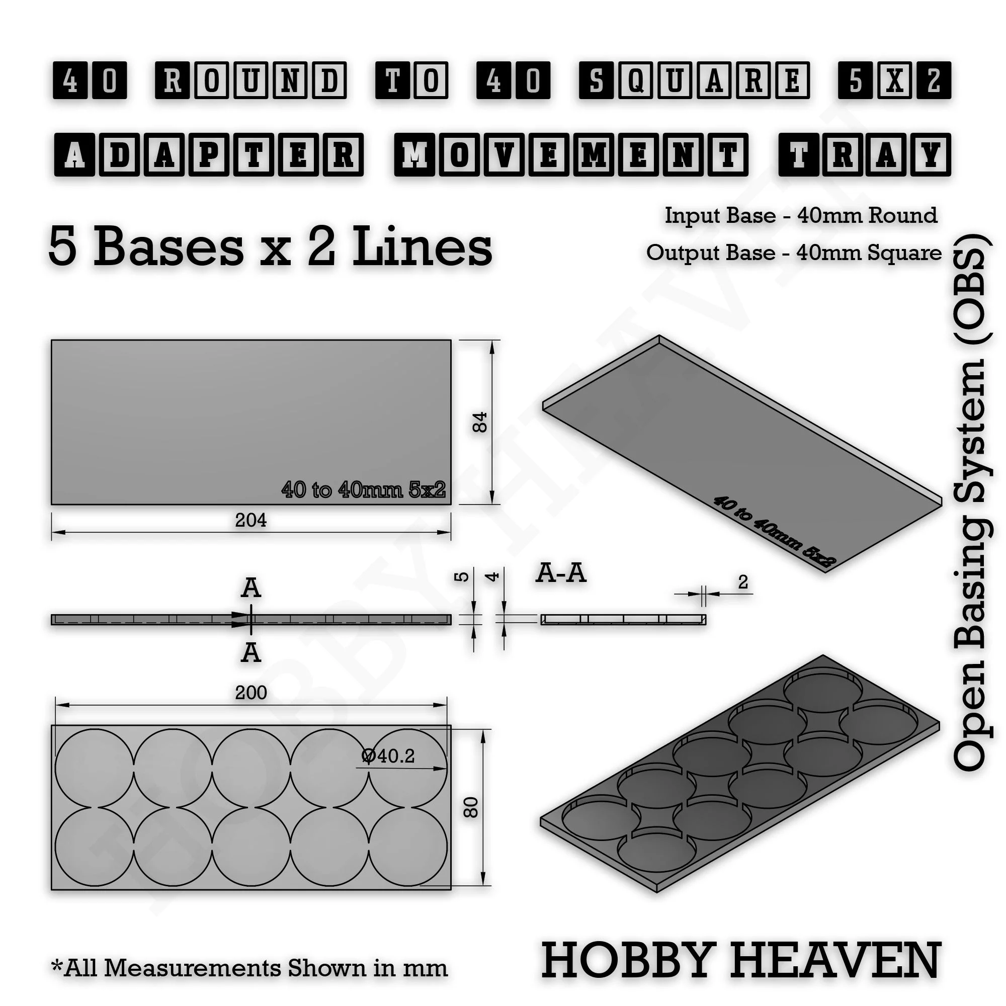 Round to Square Movement Trays Adapters for Tabletop Games - Image 179