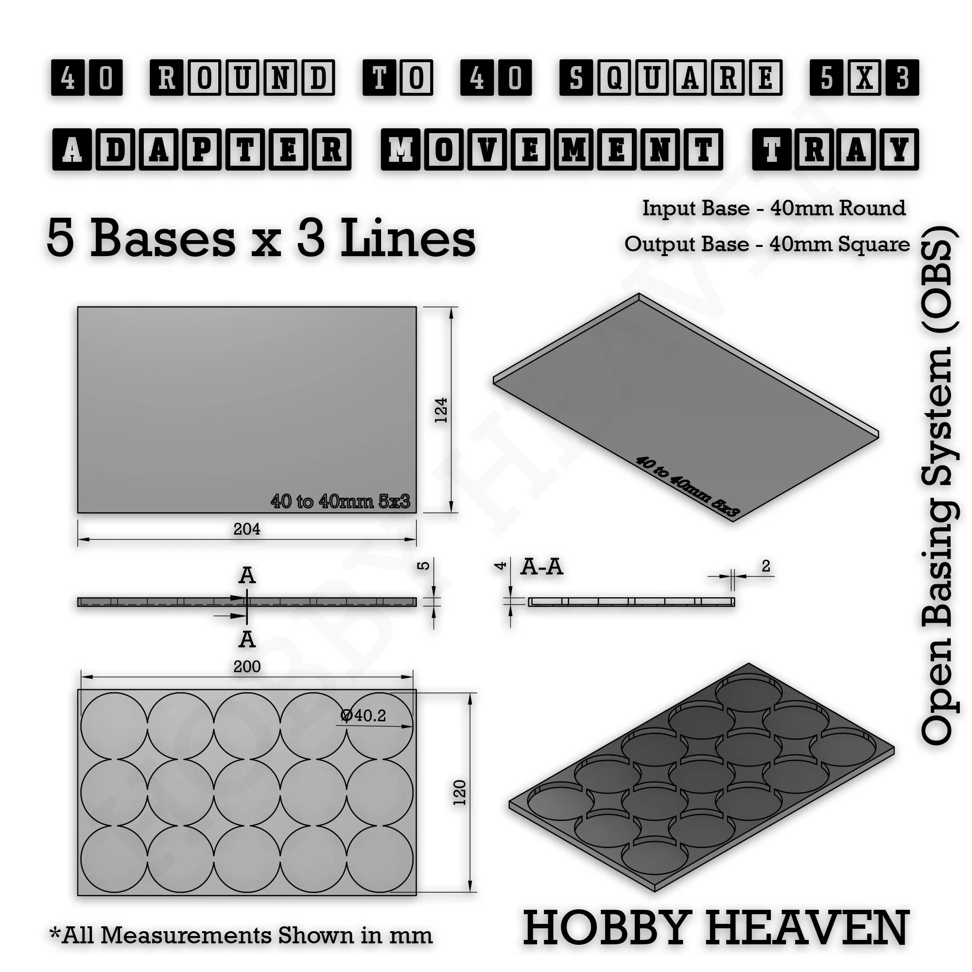 Round to Square Movement Trays Adapters for Tabletop Games - Image 182