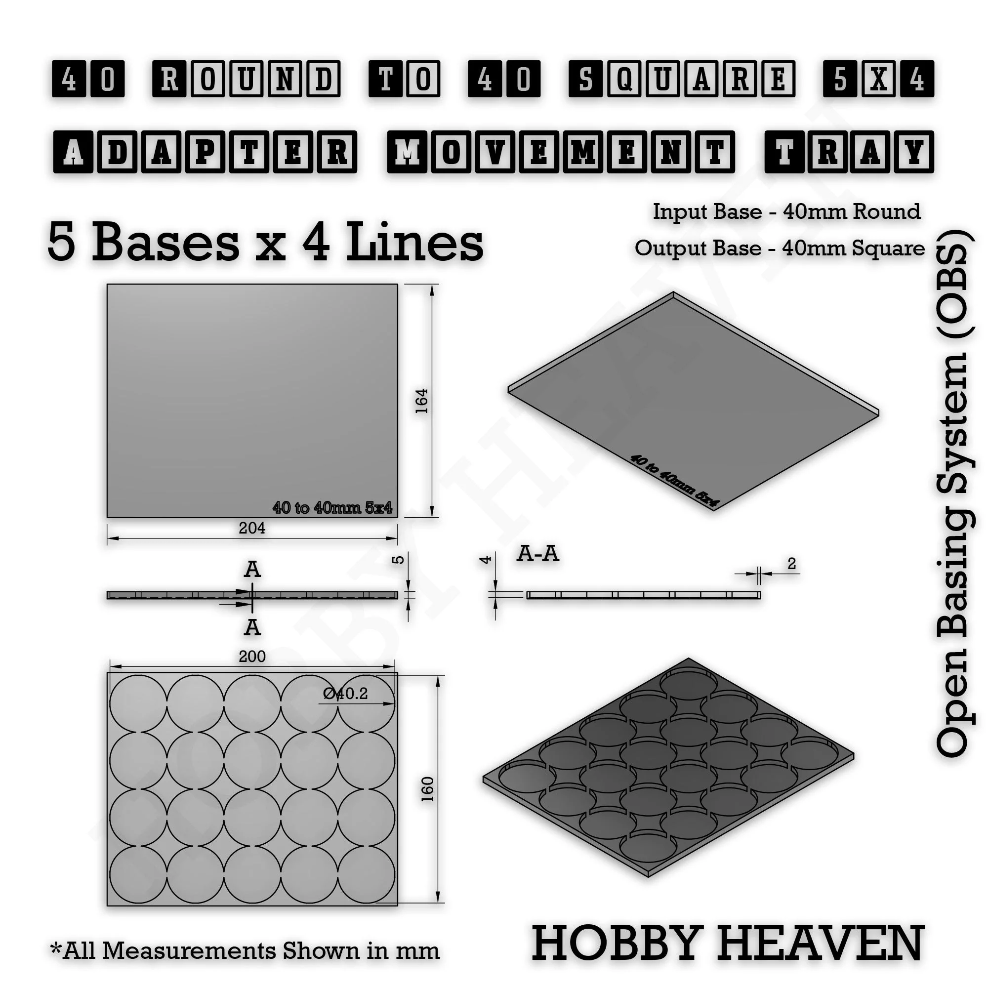 Round to Square Movement Trays Adapters for Tabletop Games - Image 184