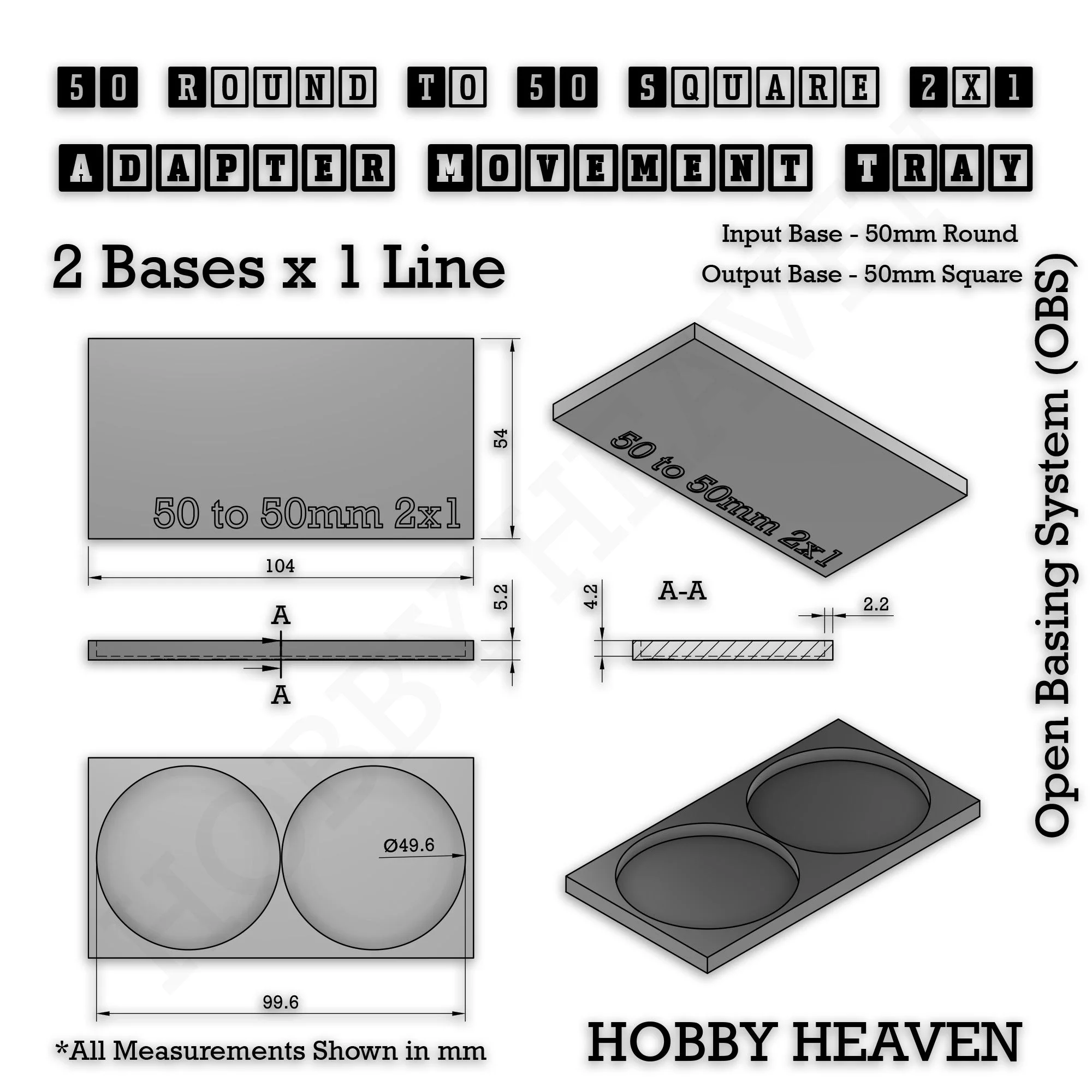 Round to Square Movement Trays Adapters for Tabletop Games - Image 185