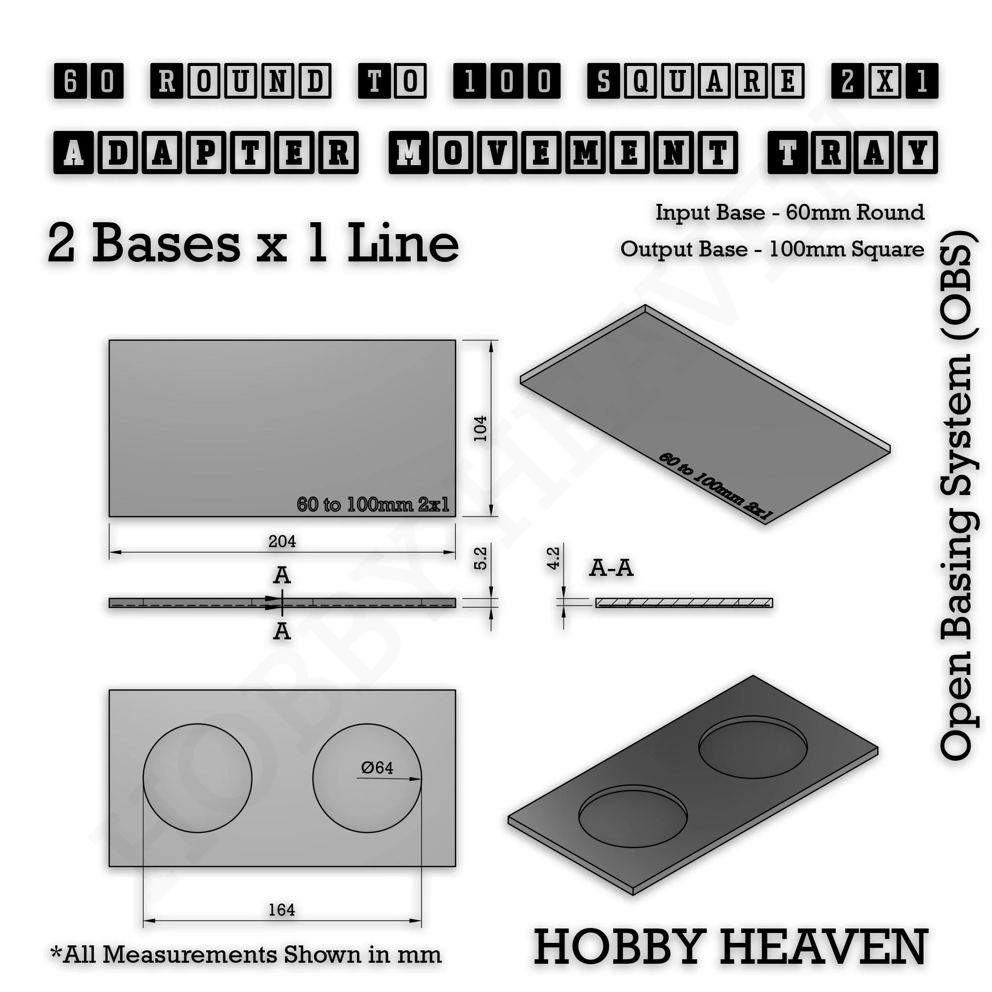 Round to Square Movement Trays Adapters for Tabletop Games - Image 201