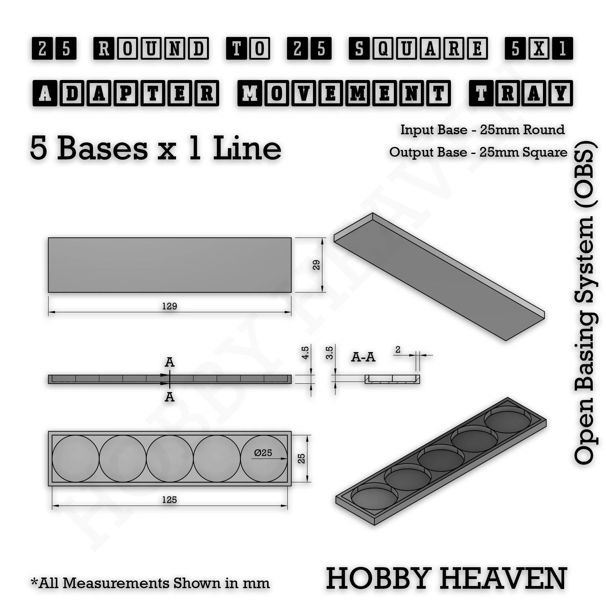 Round to Square Movement Trays Adapters for Tabletop Games - Image 29