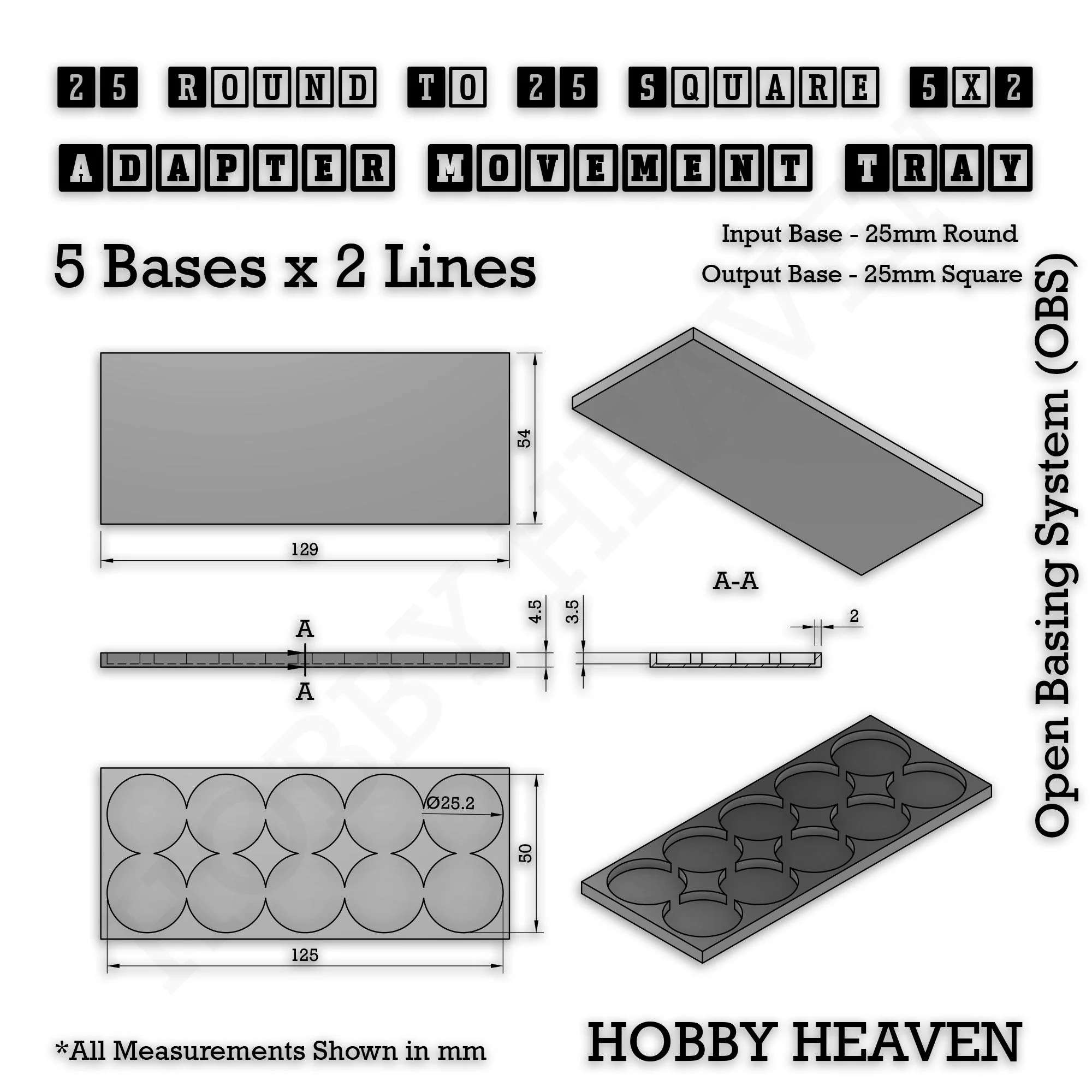 Round to Square Movement Trays Adapters for Tabletop Games - Image 32