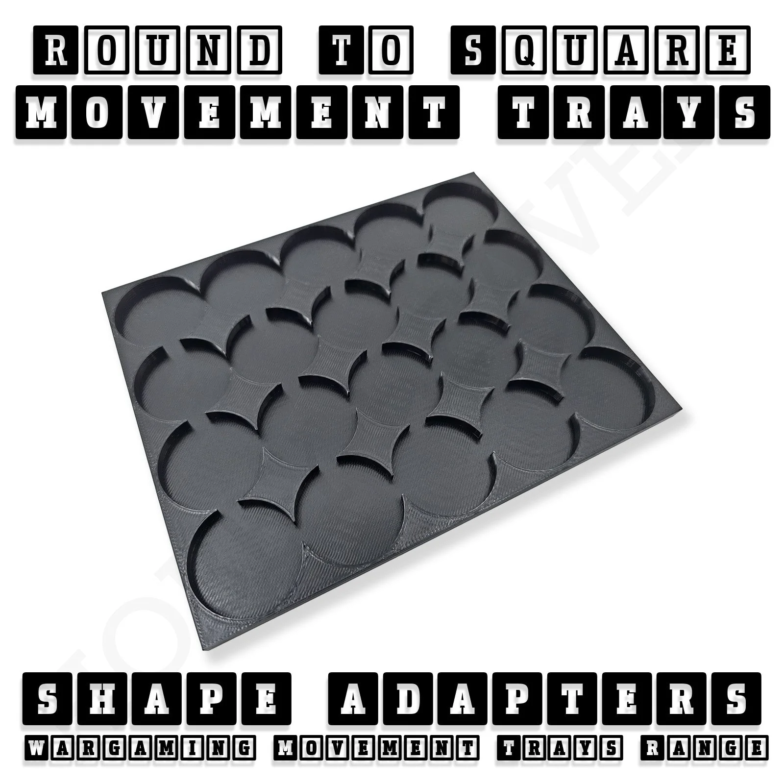 Round to Square Movement Trays Adapters for Tabletop Games - Image 6
