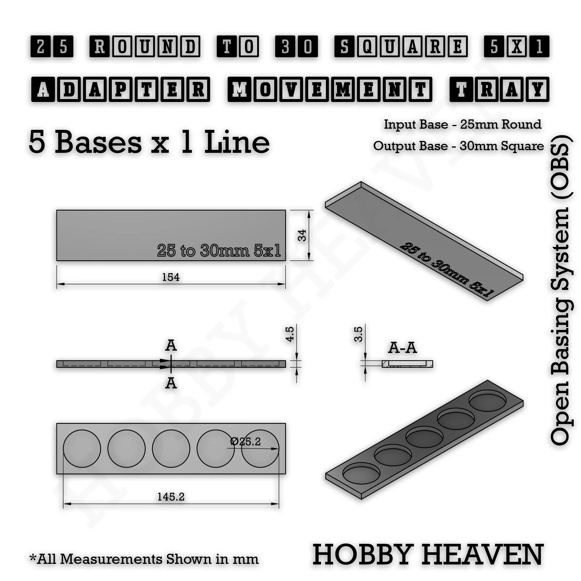 Round to Square Movement Trays Adapters for Tabletop Games - Image 65