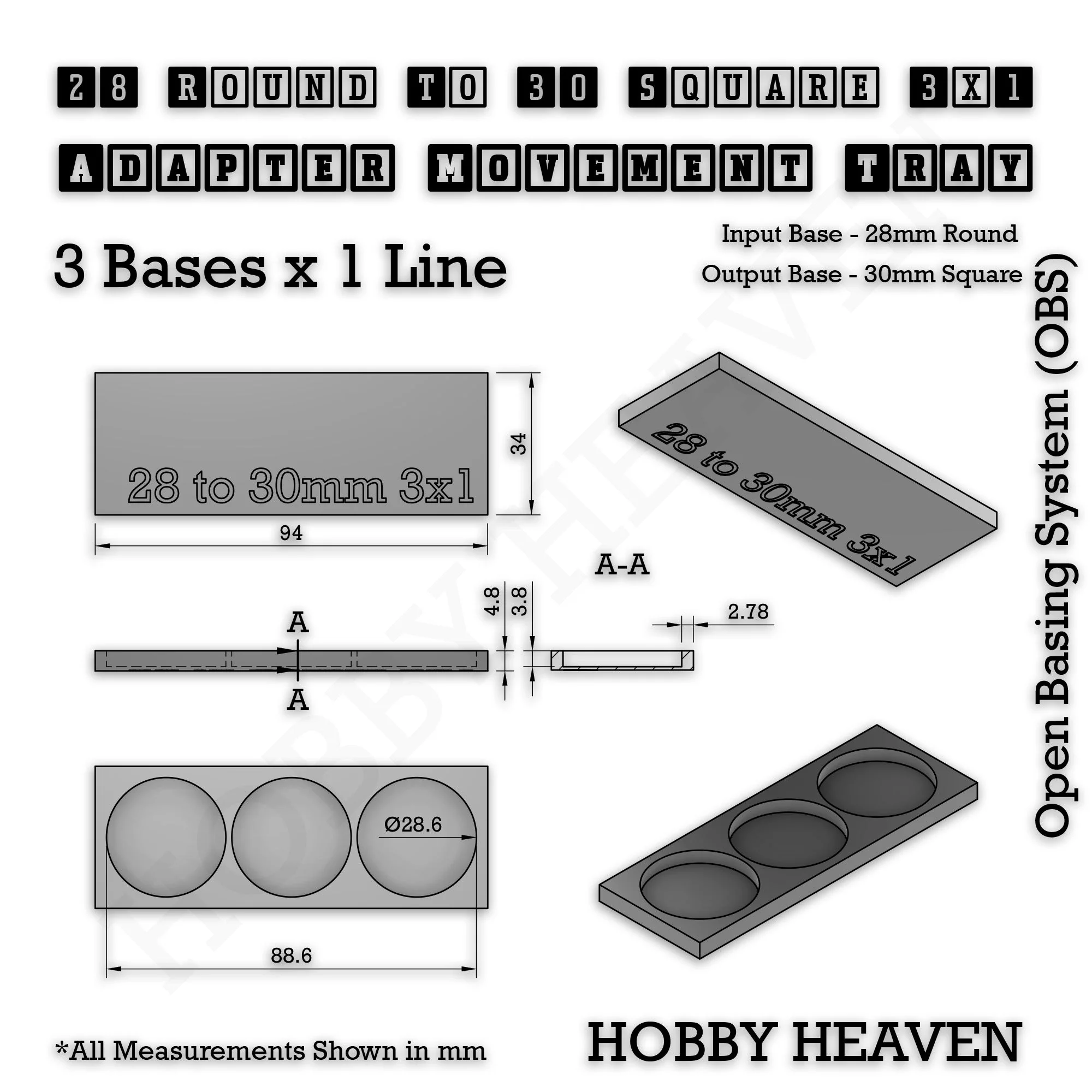Round to Square Movement Trays Adapters for Tabletop Games - Image 79