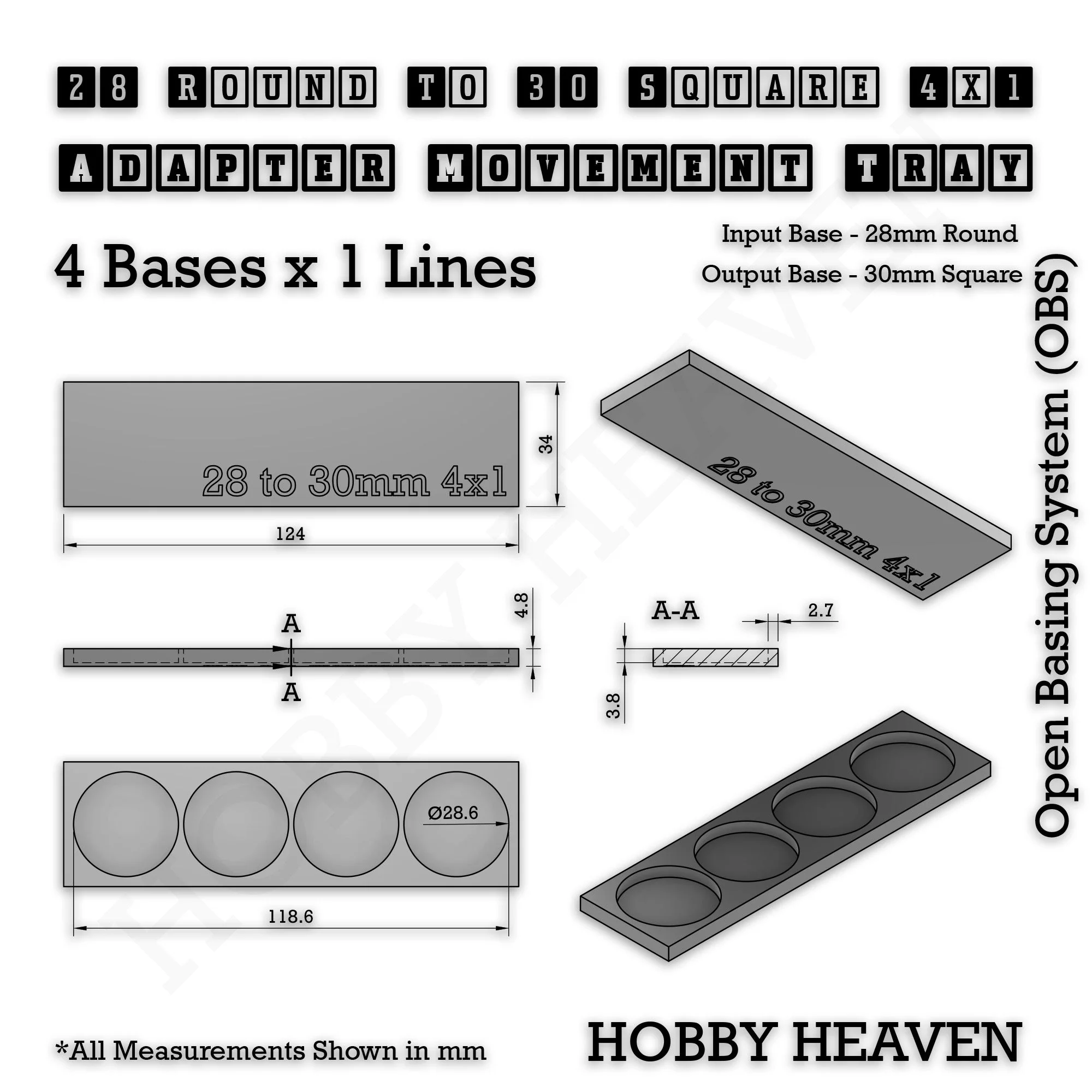 Round to Square Movement Trays Adapters for Tabletop Games - Image 85