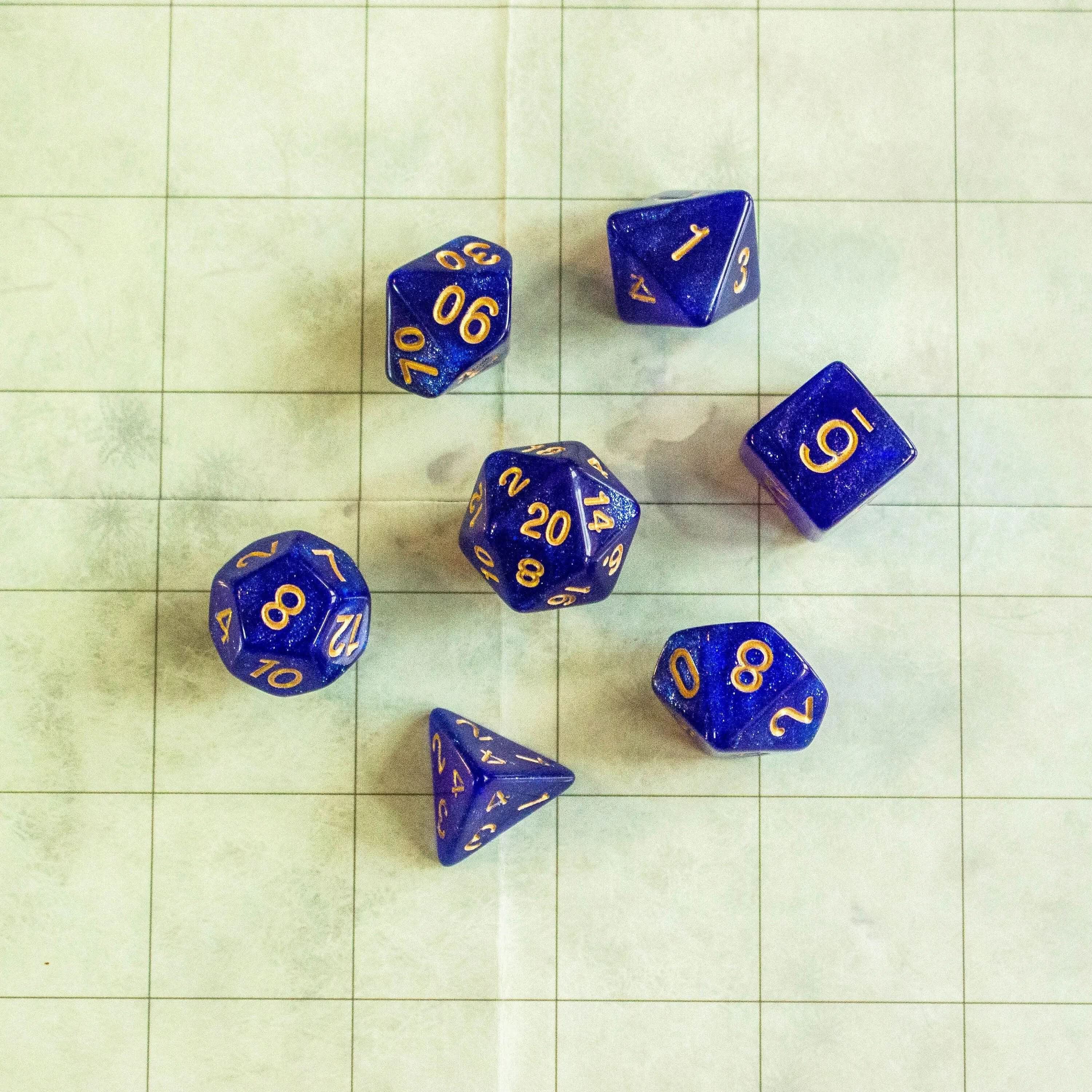 Royal Blue Shimmer Dice - Image 6