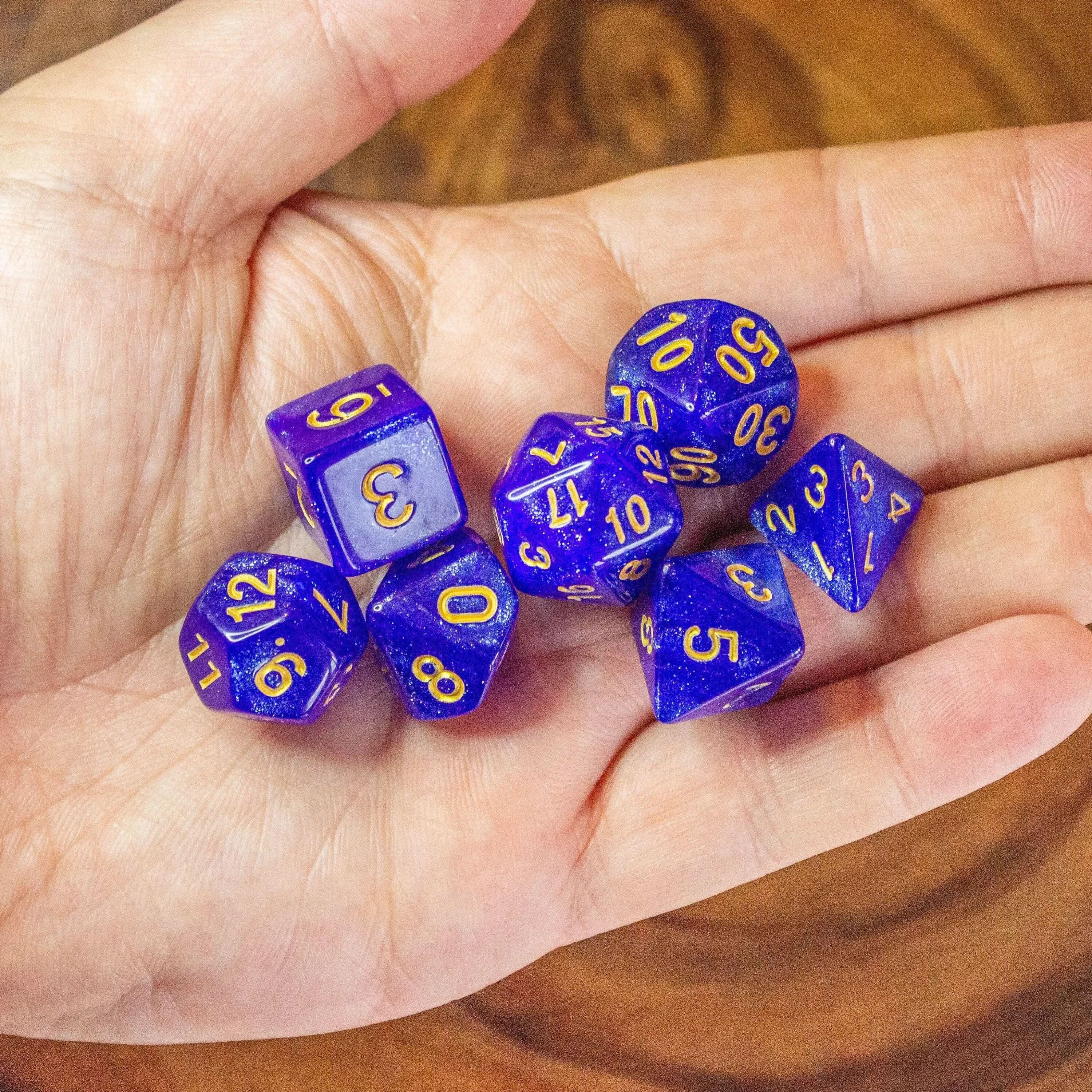 Royal Blue Shimmer Dice - Image 7