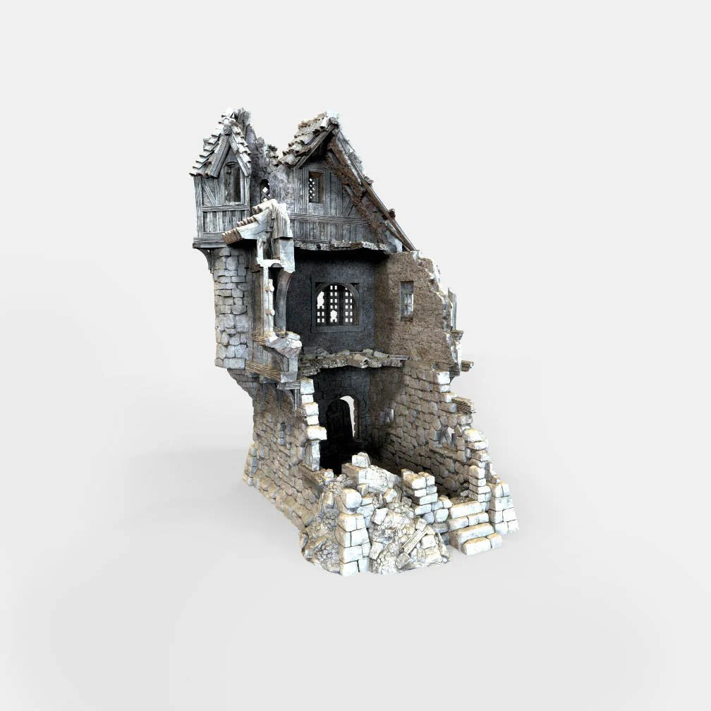 Ruined Governor's Mansion - The Lost Islands - Printable Scenery Wargaming Terrain D&D, DnD - Image 2