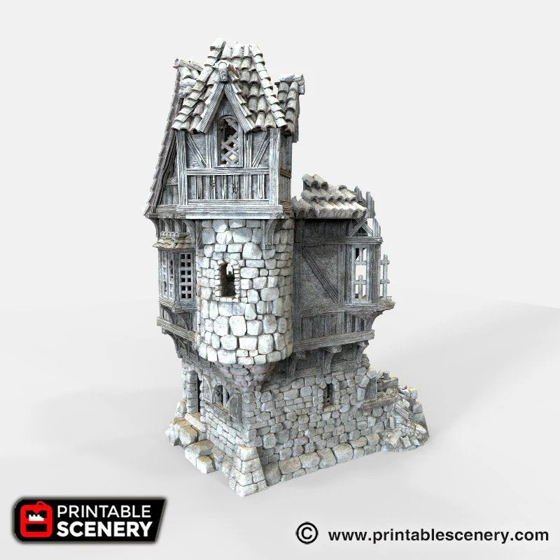 Ruined Governor's Mansion - The Lost Islands - Printable Scenery Wargaming Terrain D&D, DnD - Image 3