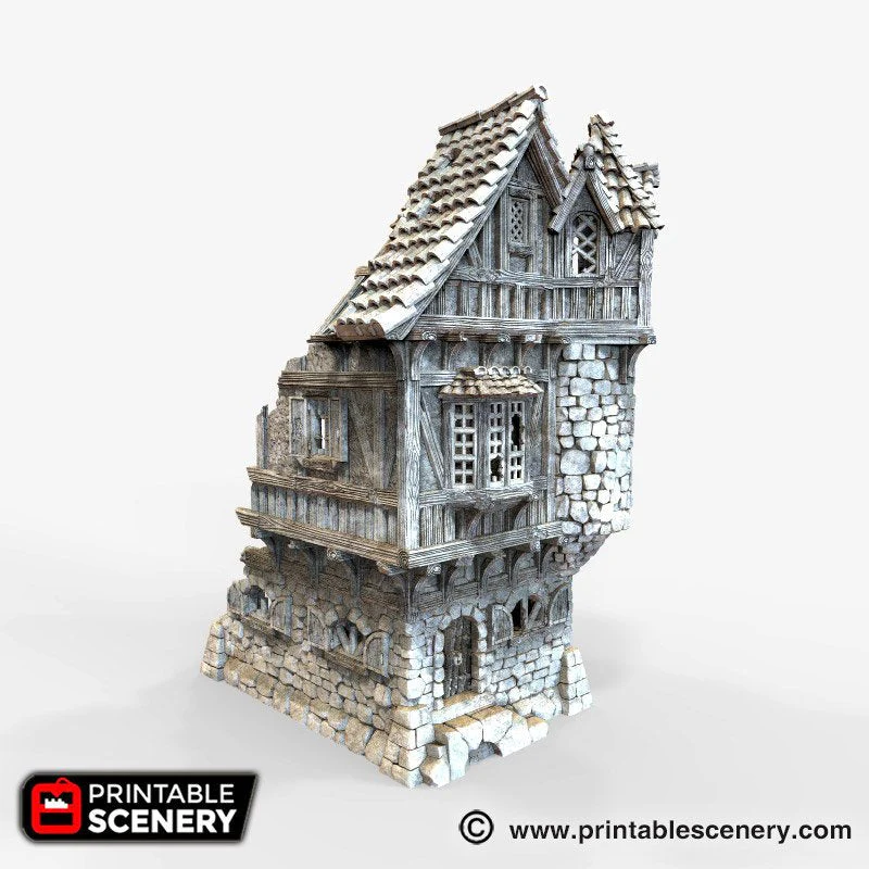 Ruined Governor's Mansion - The Lost Islands - Printable Scenery Wargaming Terrain D&D, DnD - Image 4
