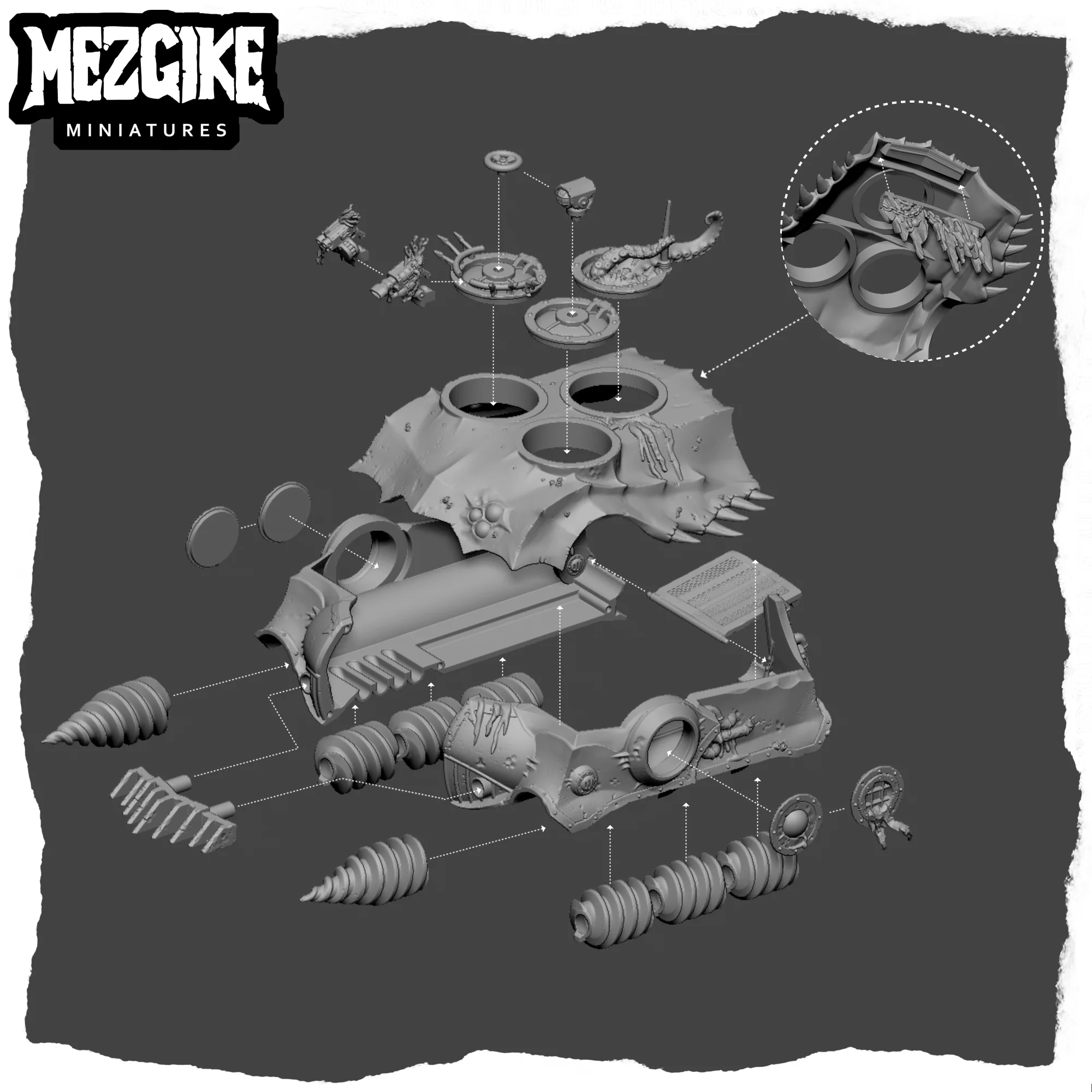 Sea grub carrier tank (physical miniature) - Image 4