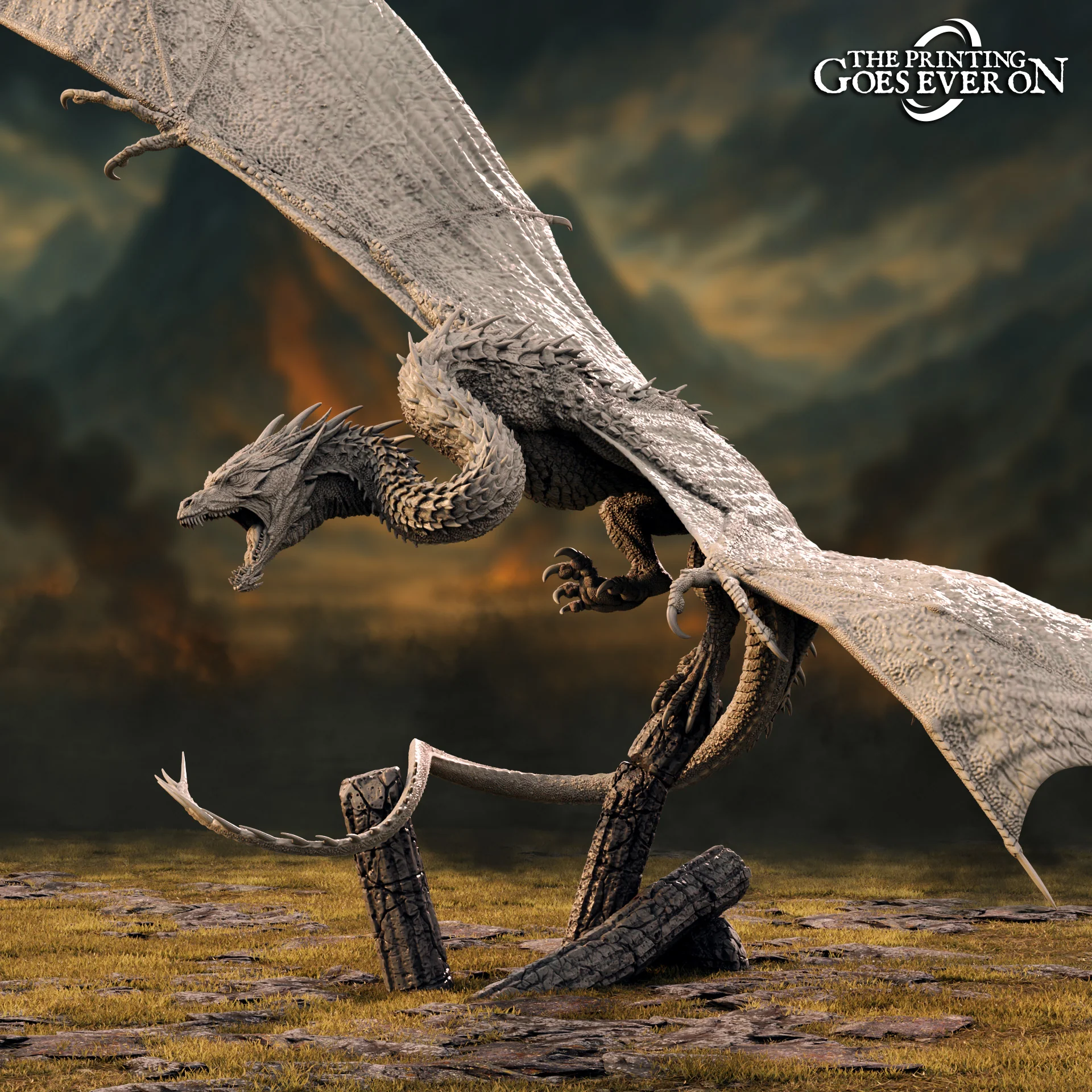 Selthrax - Gargantuan Dragon - Flying Pose