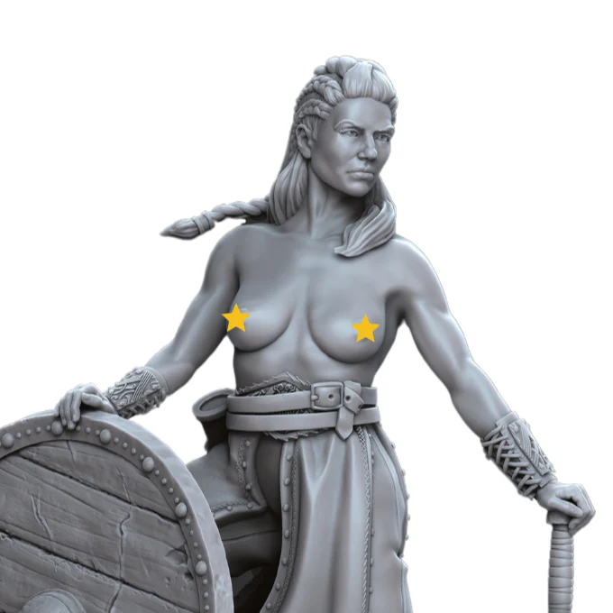 SHIELD-MAIDEN: VIKING FEMALE WARRIOR NSFW VERSION 75MM
