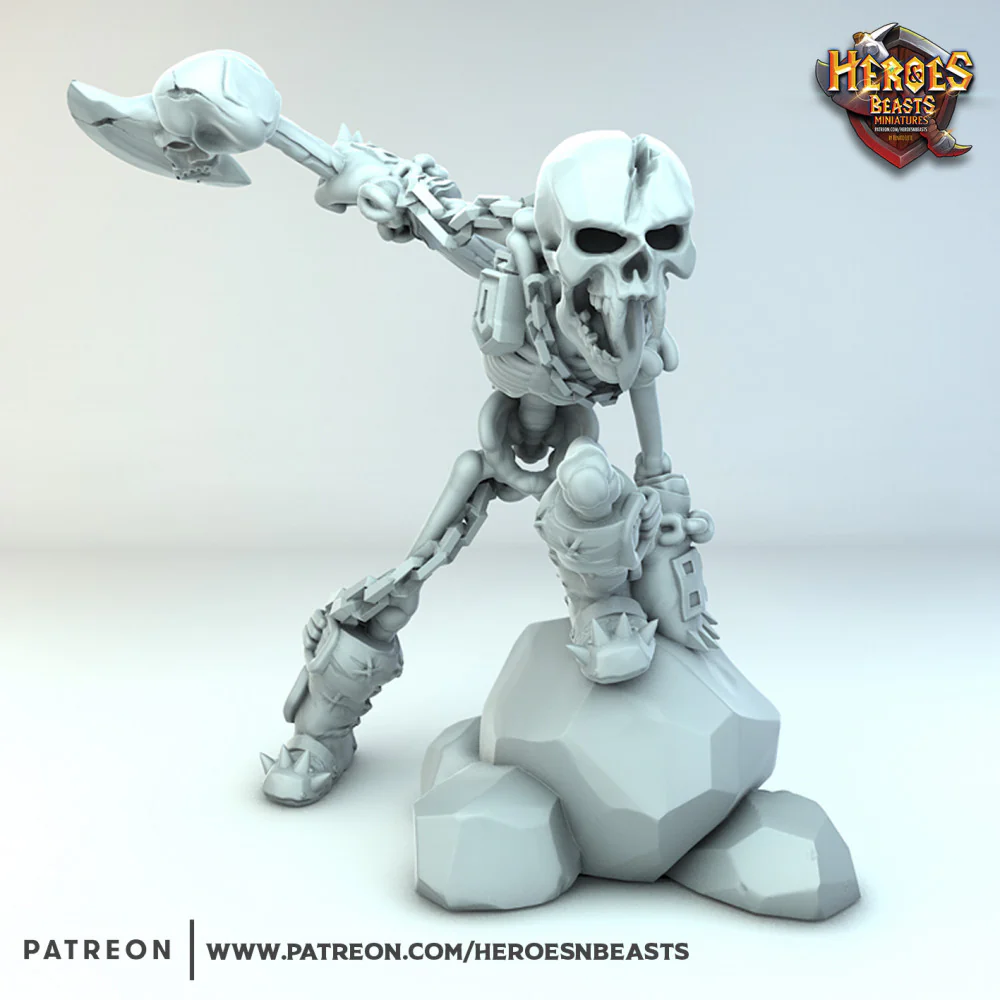 skeleton axe warrior