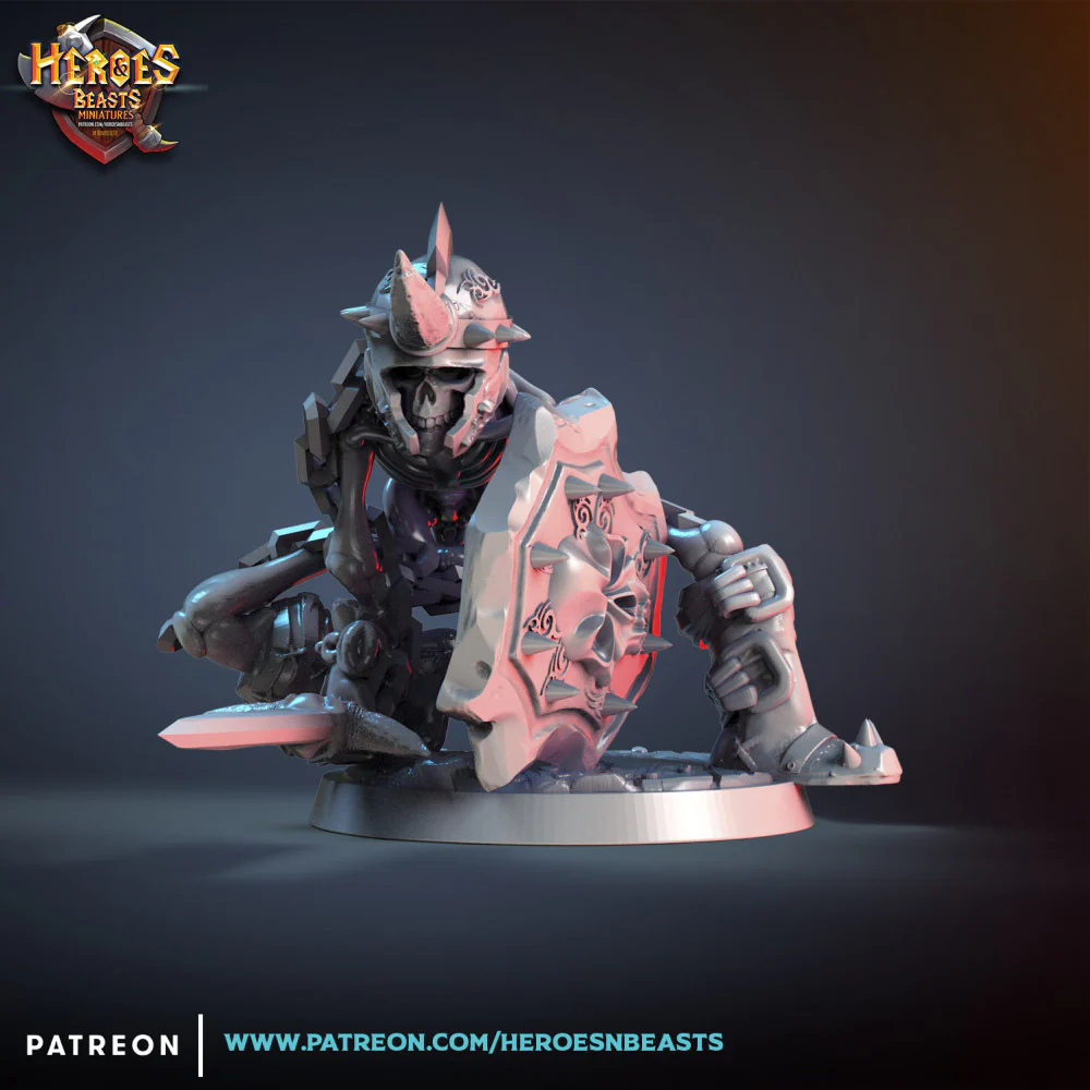 Skeleton warrior - crouched