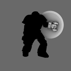 Space Knights Domed Shield Type A LEFT - Image 2