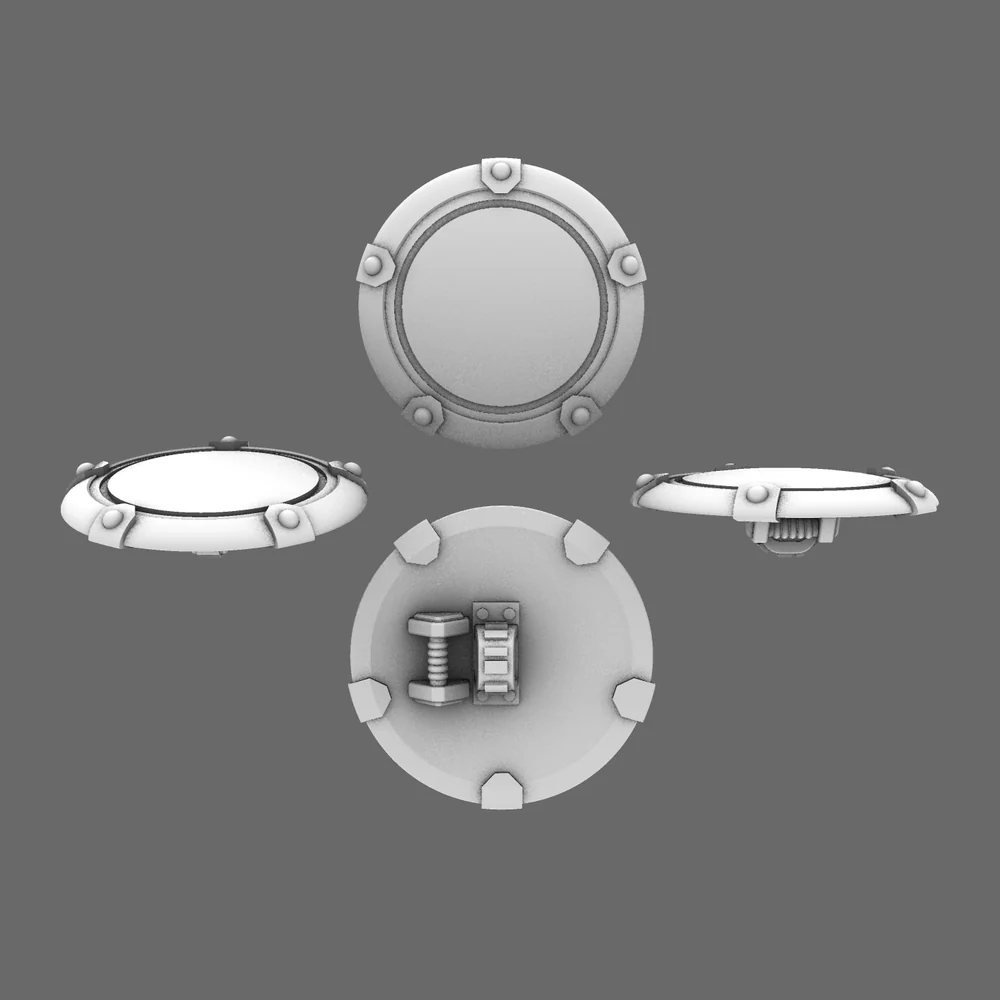 Space Knights Domed Shield Type B NOHAND X 5