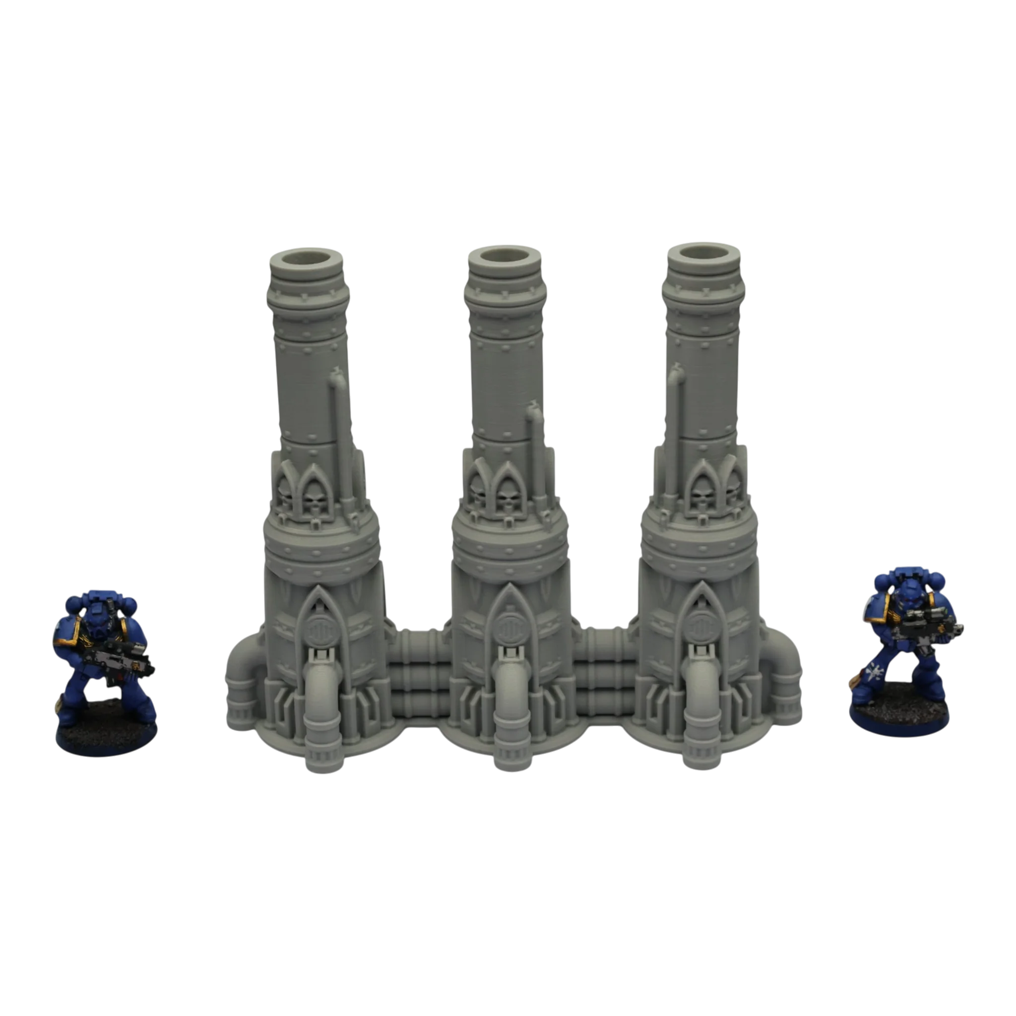 Triple Smokestack - 28mm Wargaming Scatter Terrain Scenery Tabletop Grimdark - Image 2
