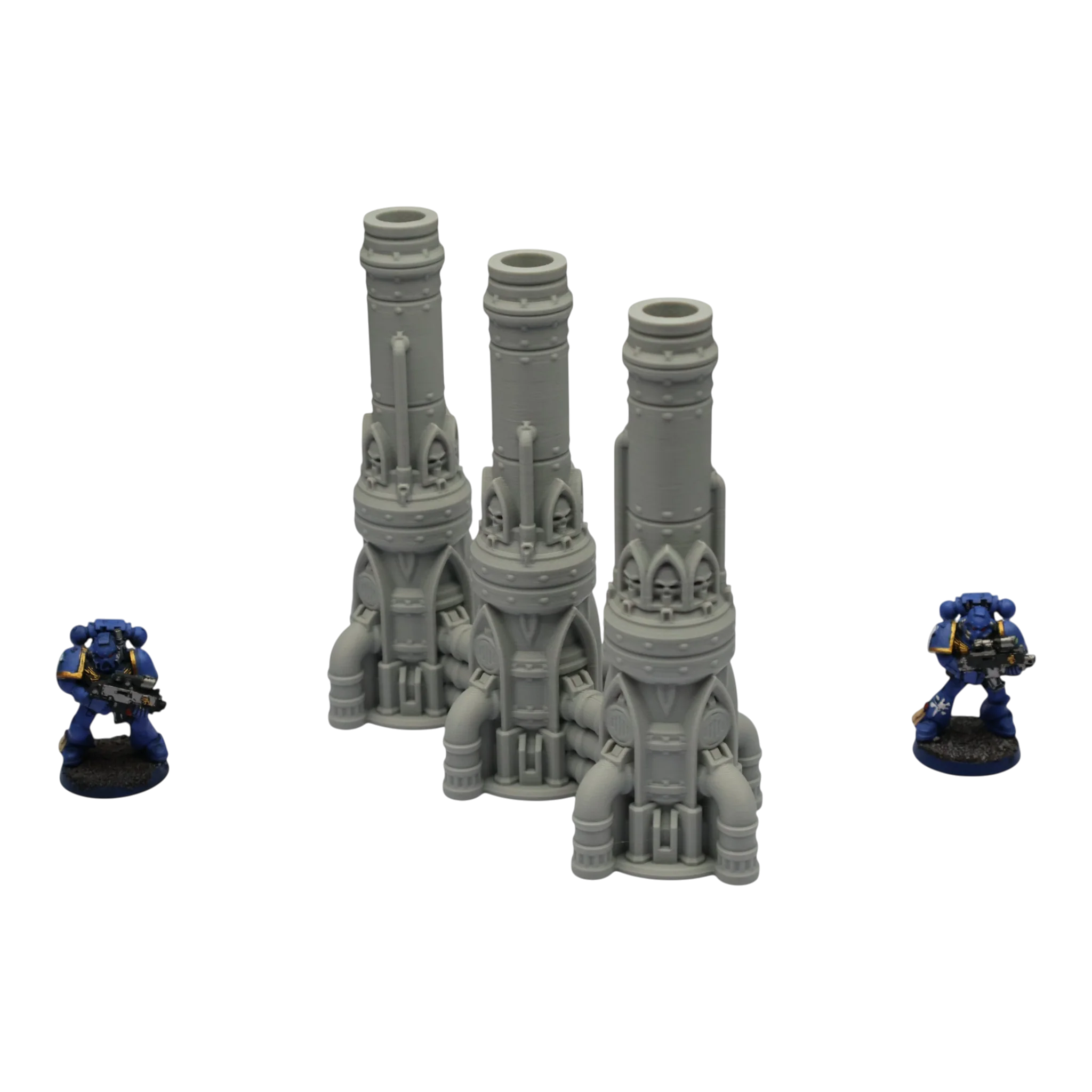 Triple Smokestack - 28mm Wargaming Scatter Terrain Scenery Tabletop Grimdark - Image 3