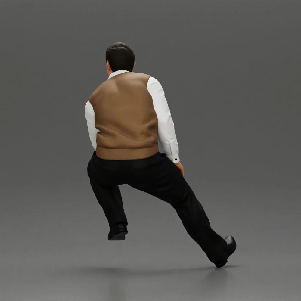 Turkish man in a cravat and slipover sitting - Image 3
