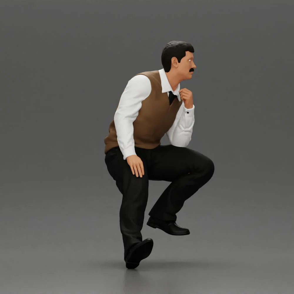Turkish man in a cravat and slipover sitting - Image 4