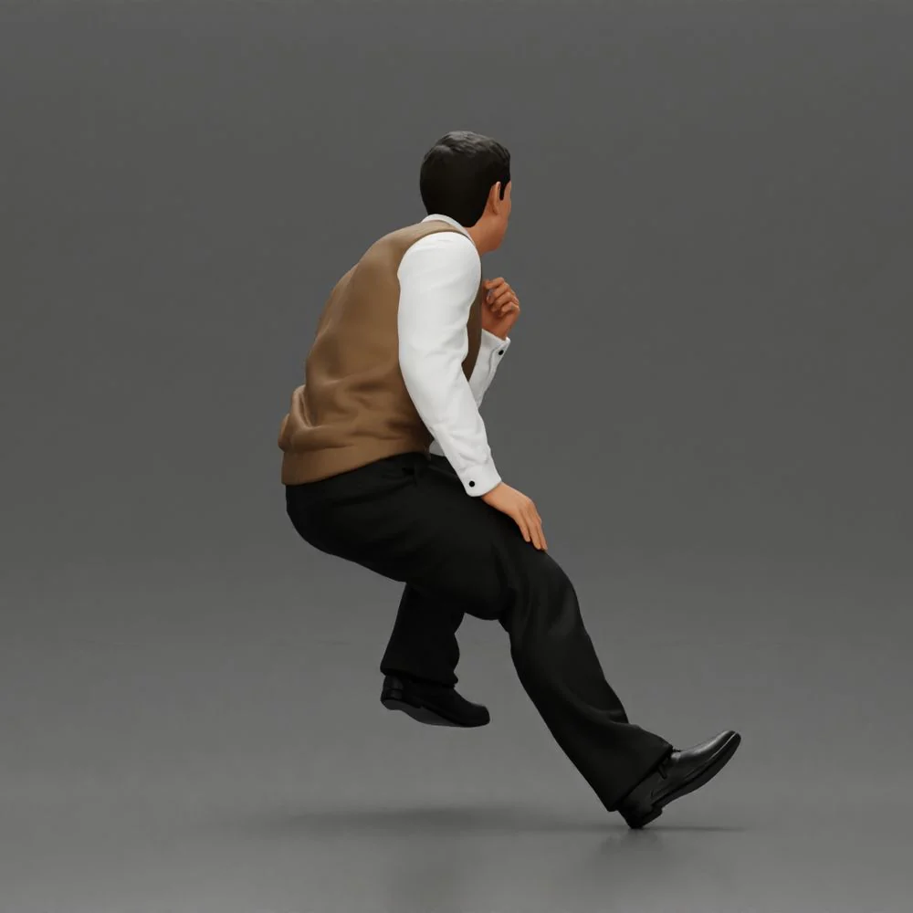 Turkish man in a cravat and slipover sitting - Image 6